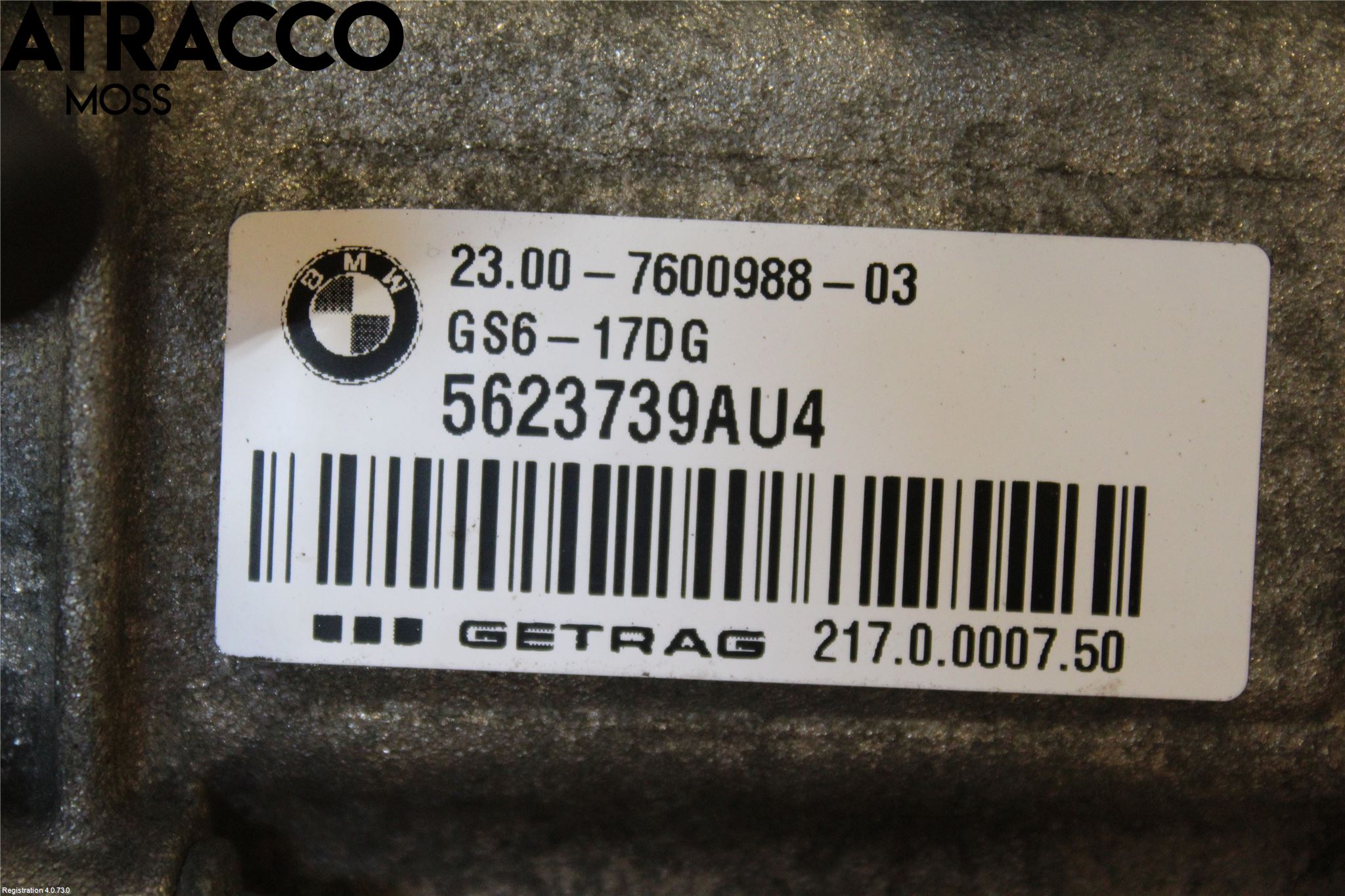BMW 3 F30/F31/F80 12-19 Växellåda Man 6 Vxl