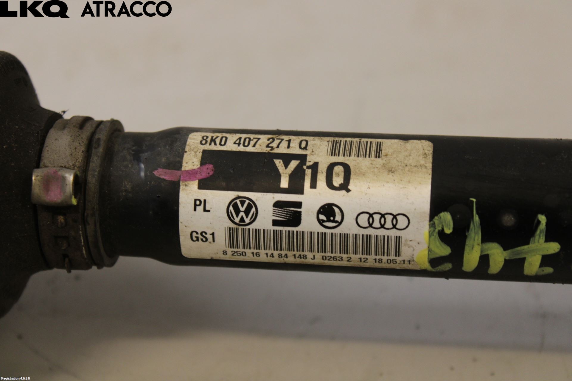 Audi A4/S4 08-11 Drivaxel Fram Höger