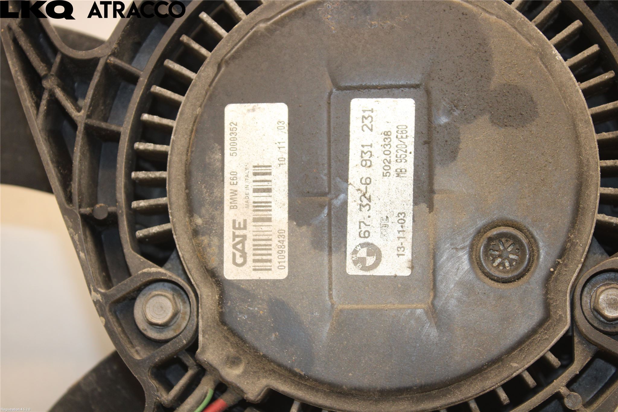 BMW 5 E60/61 Sed/Tou 02-10 Kylfläkt El