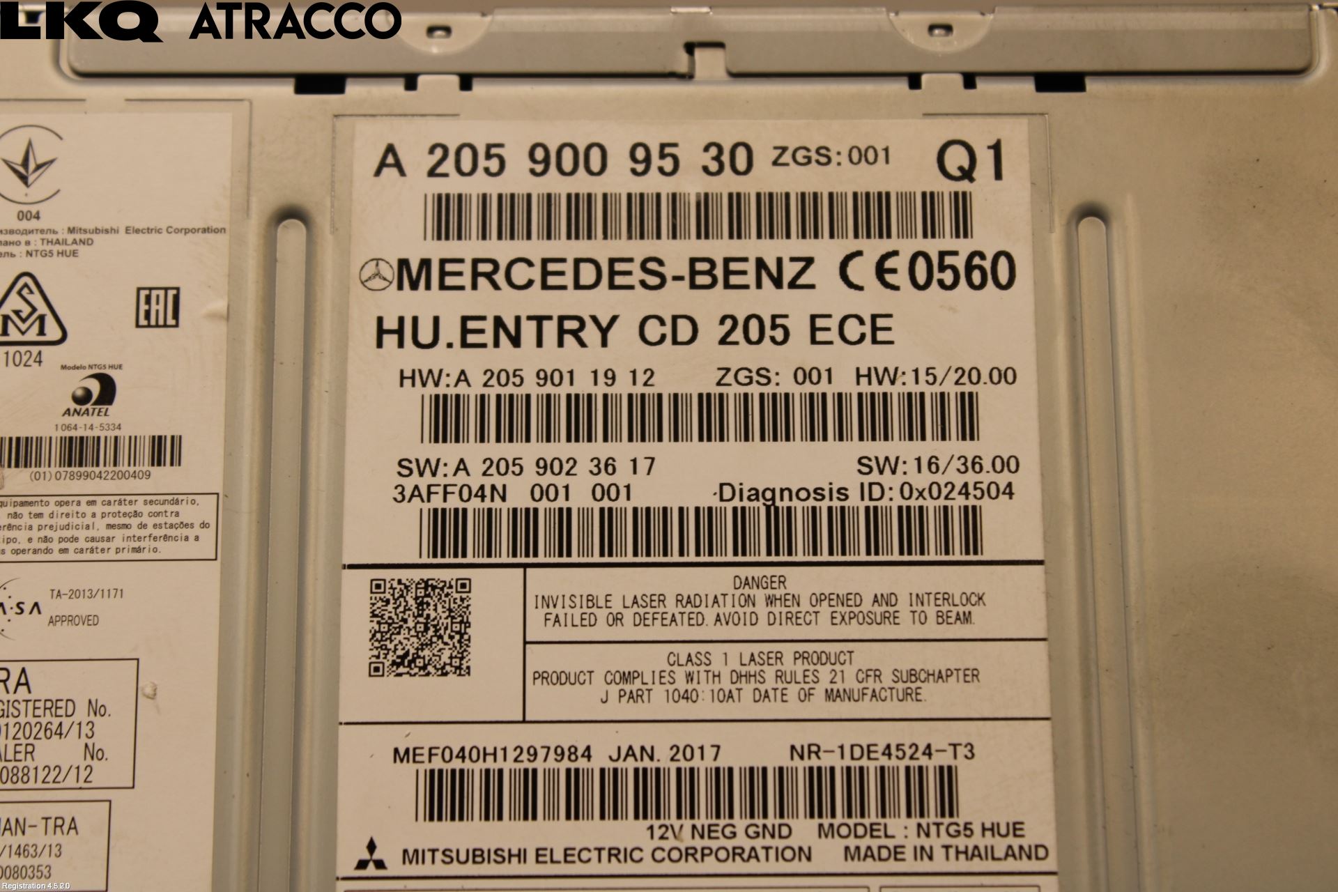 Mercedes-Benz MB C-KLASS (W205) 14-21 Cd Radio - Multimediapanel
