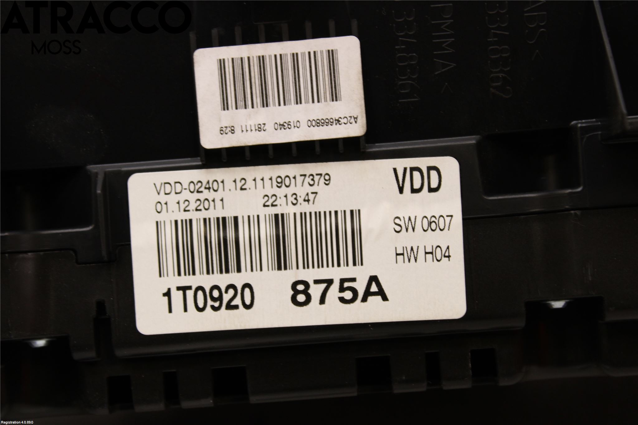 Volkswagen VW TOURAN 10-15 Instrument Komb