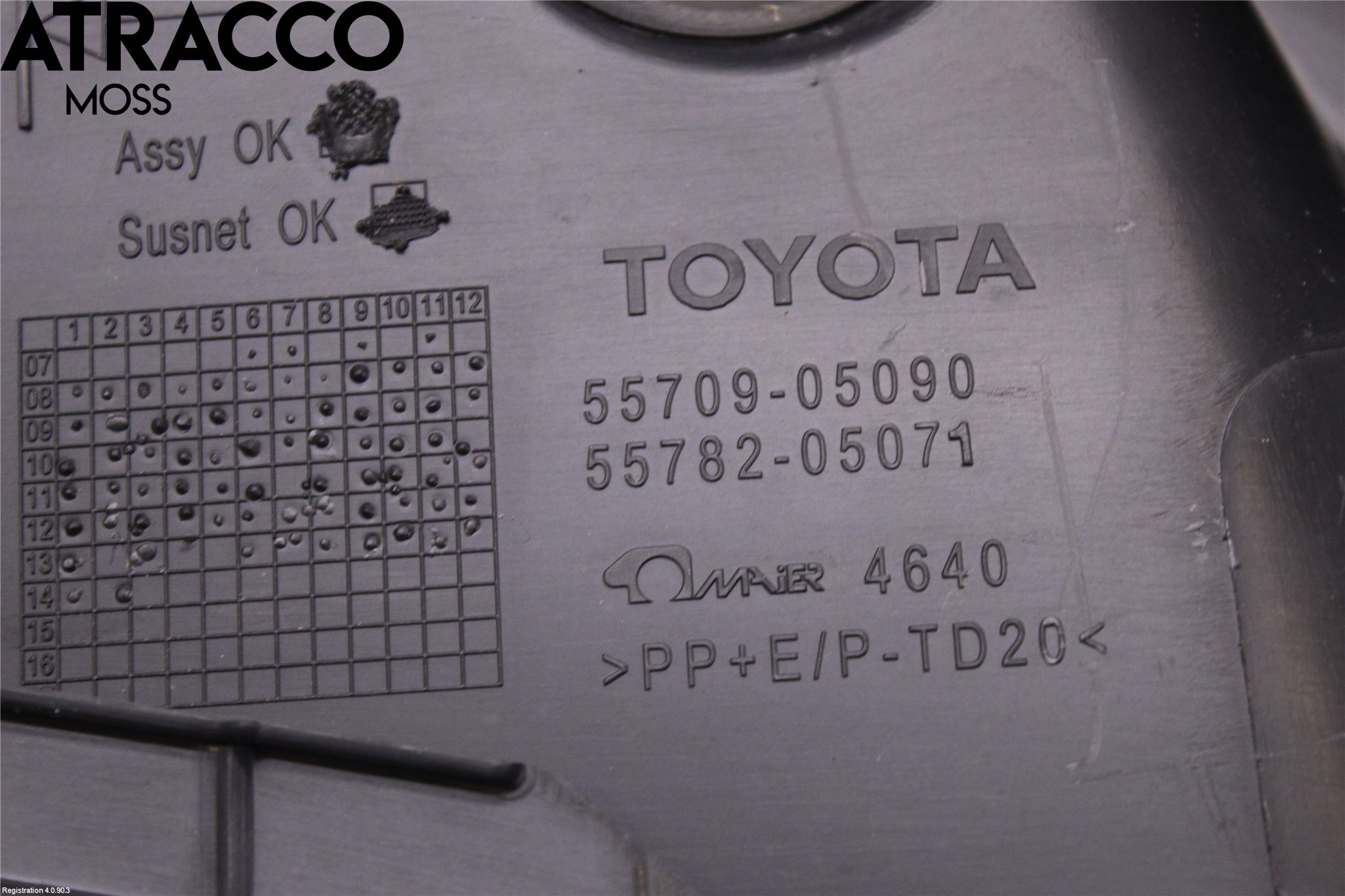 Toyota AVENSIS 09-15 Torpedplåt-Torpedplast