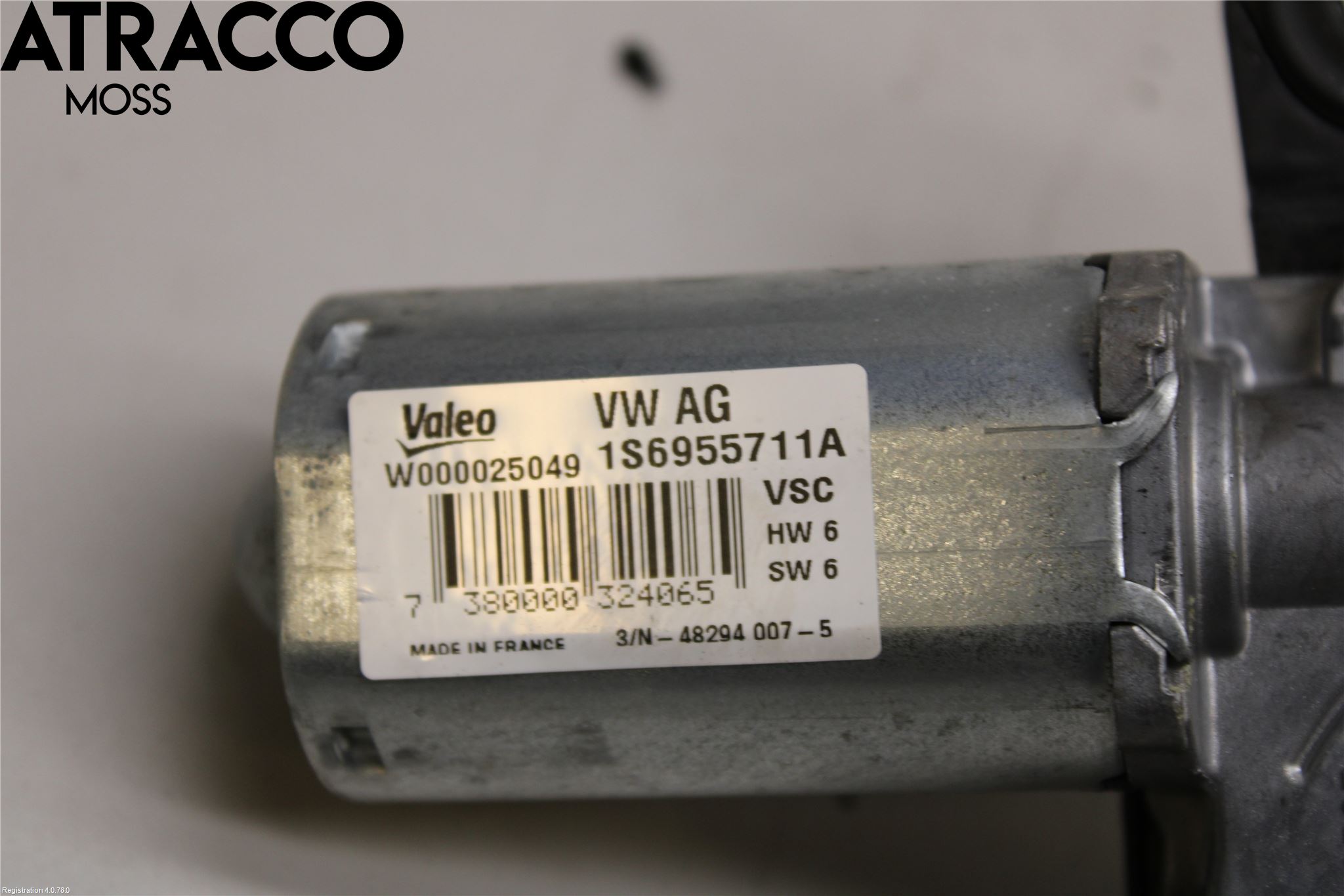 Volkswagen VW UP! / E-UP! Torkarmotor Baklucka