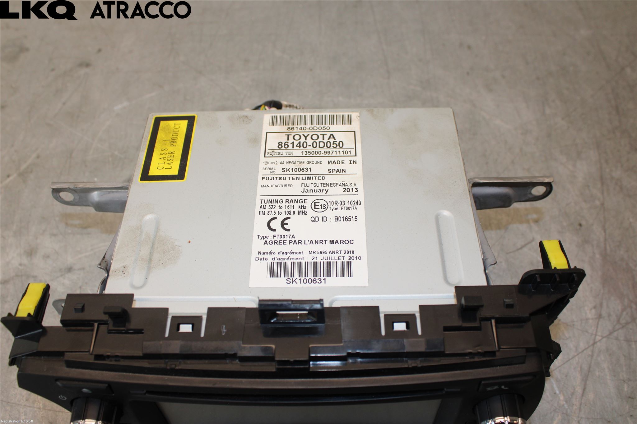 Toyota YARIS XP130 12-14 Radio