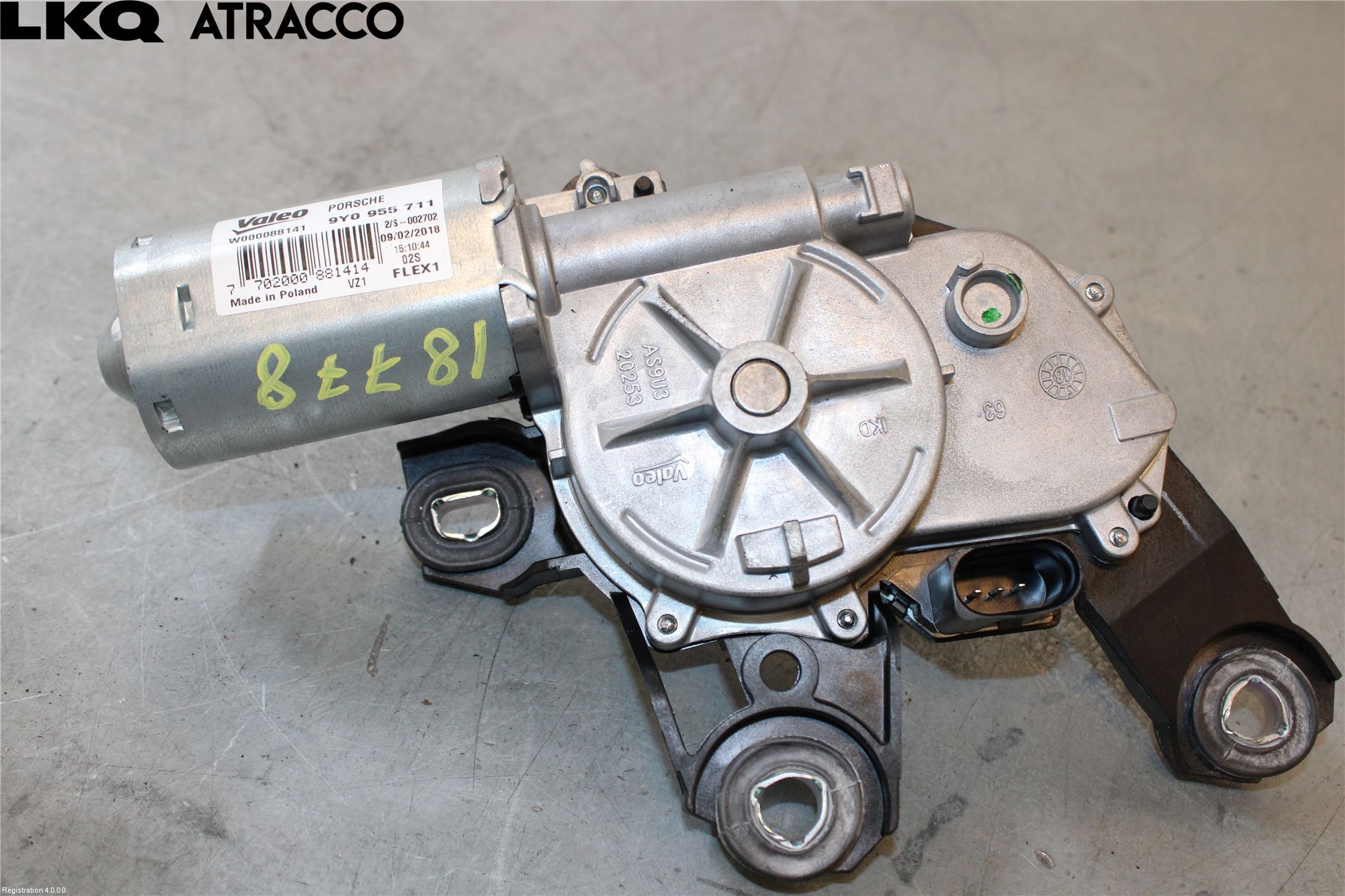 Porsche CAYENNE 03- Torkarmotor Baklucka