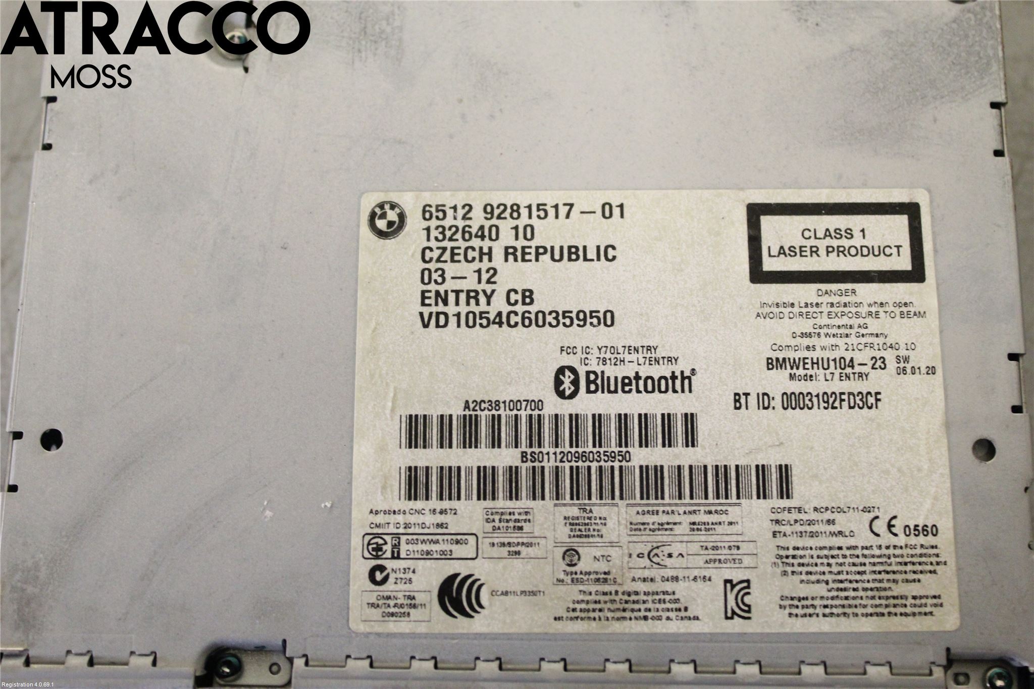 BMW 1 F20/F21 11-19 Radio Övrigt