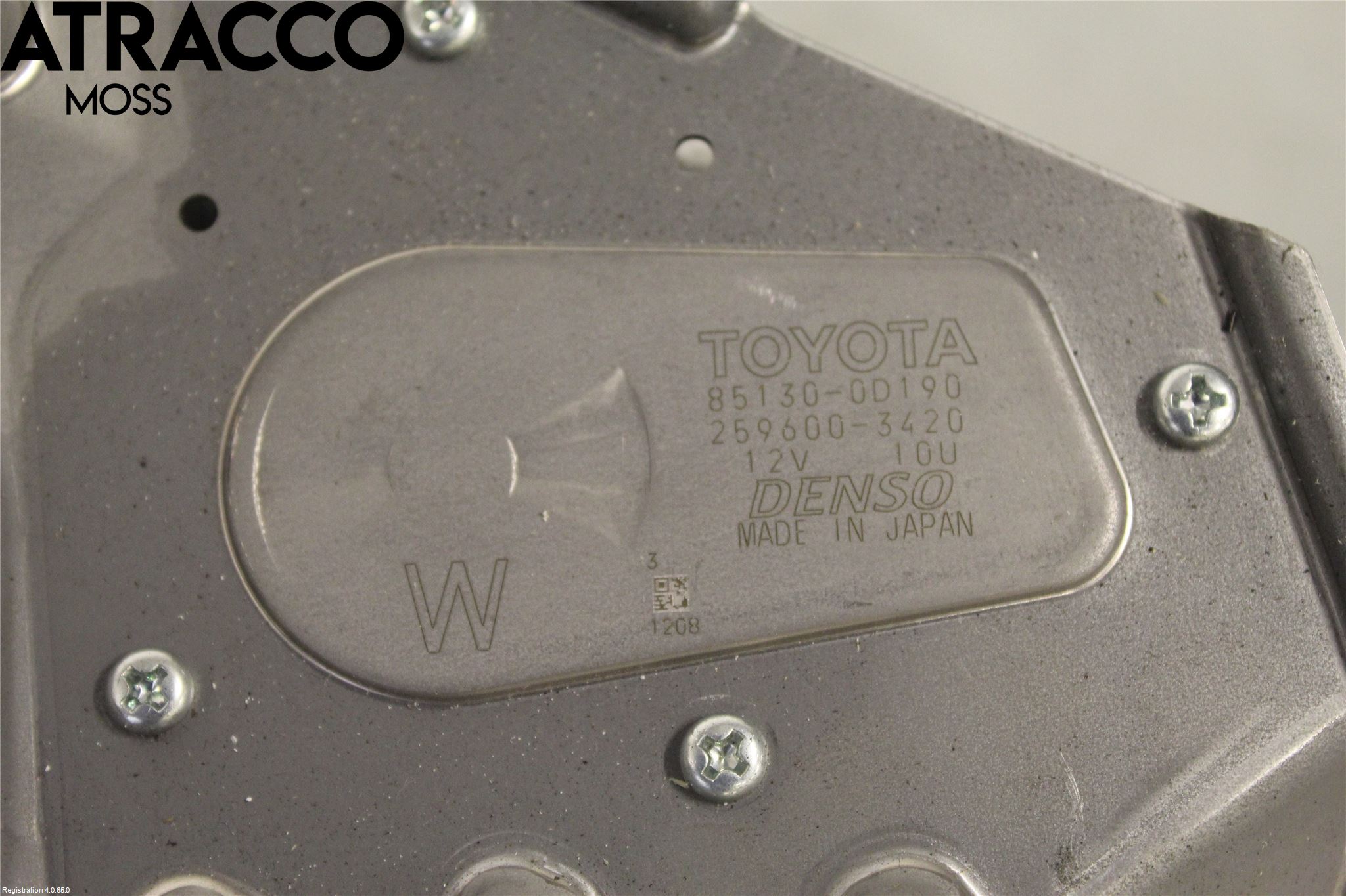 Toyota YARIS XP130 15-20 Torkarmotor Baklucka