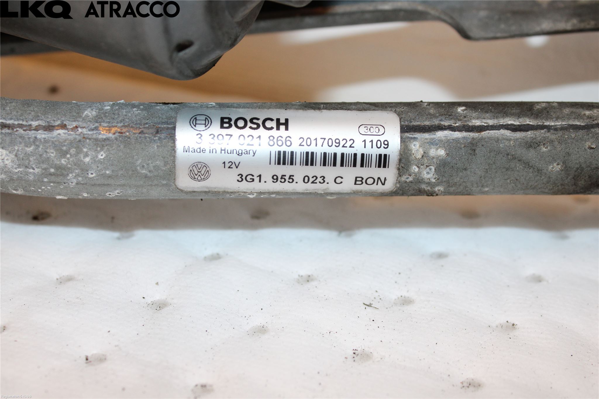 Volkswagen VW PASSAT 15-19 Torkarmotor Vindruta