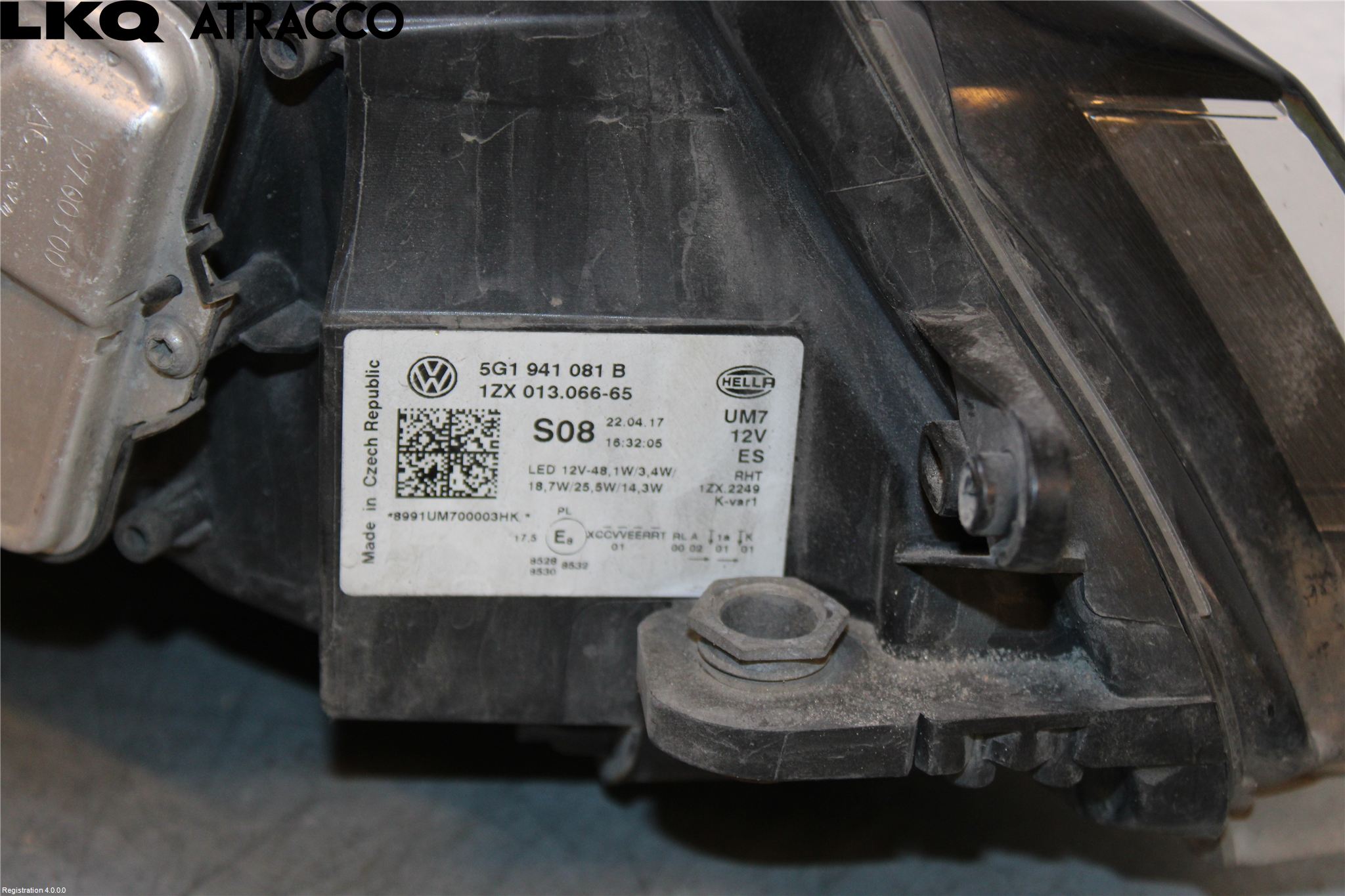 Volkswagen VW GOLF / E-GOLF VII 13-20 Strålkastare Vänster