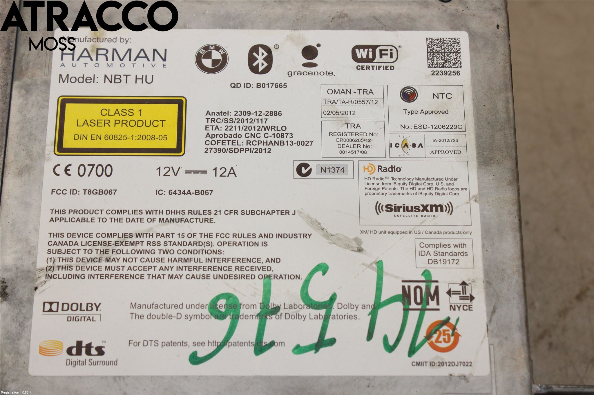 BMW 3 GT F34 13-19 Cd Radio - Multimediapanel
