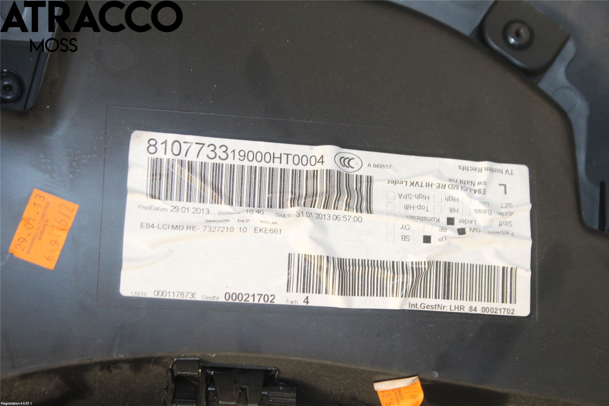 BMW X1 E84 10-15 Dörrklädsel Hö