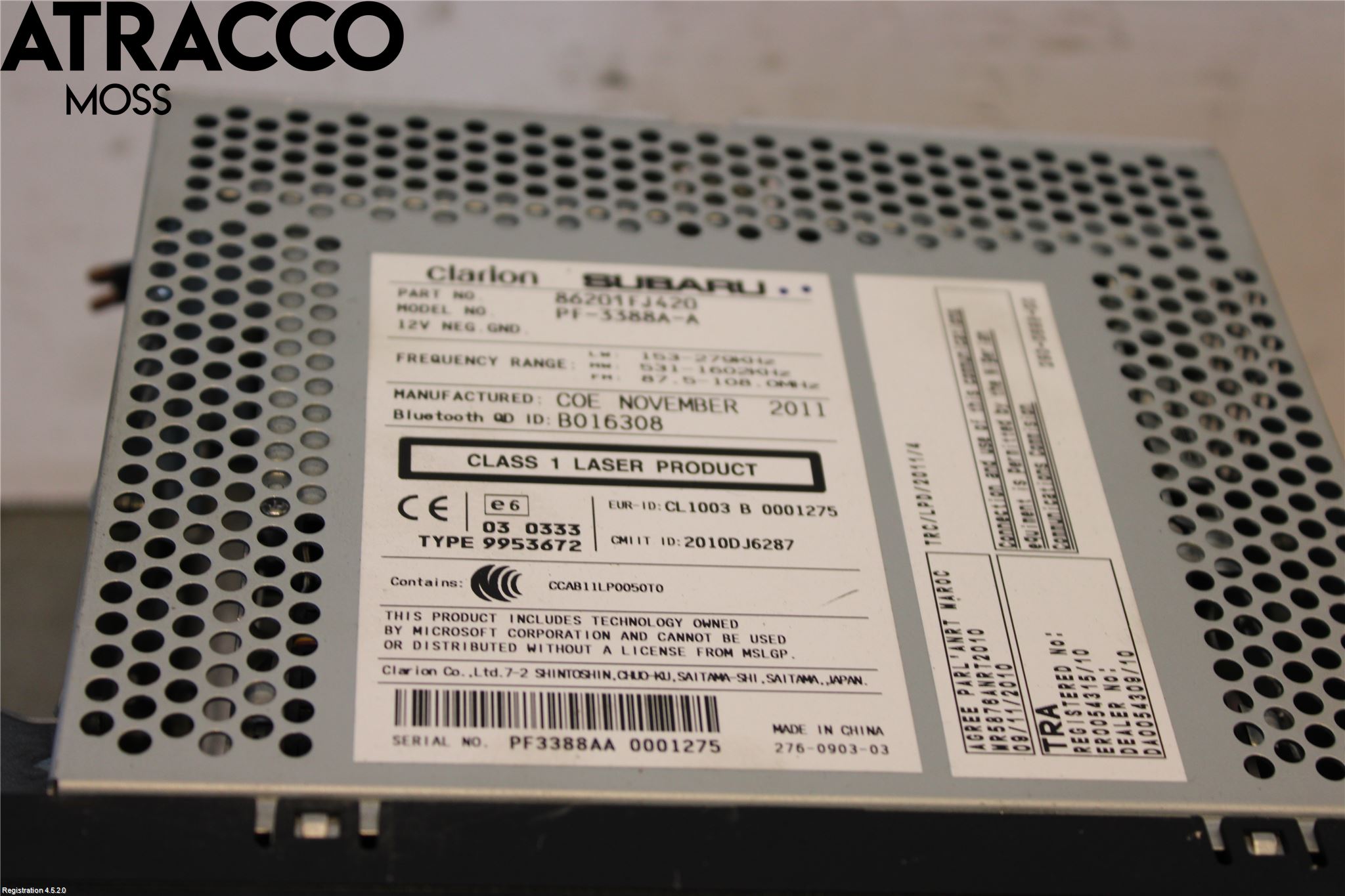 Subaru XV 12-17 Cd Radio - Multimediapanel