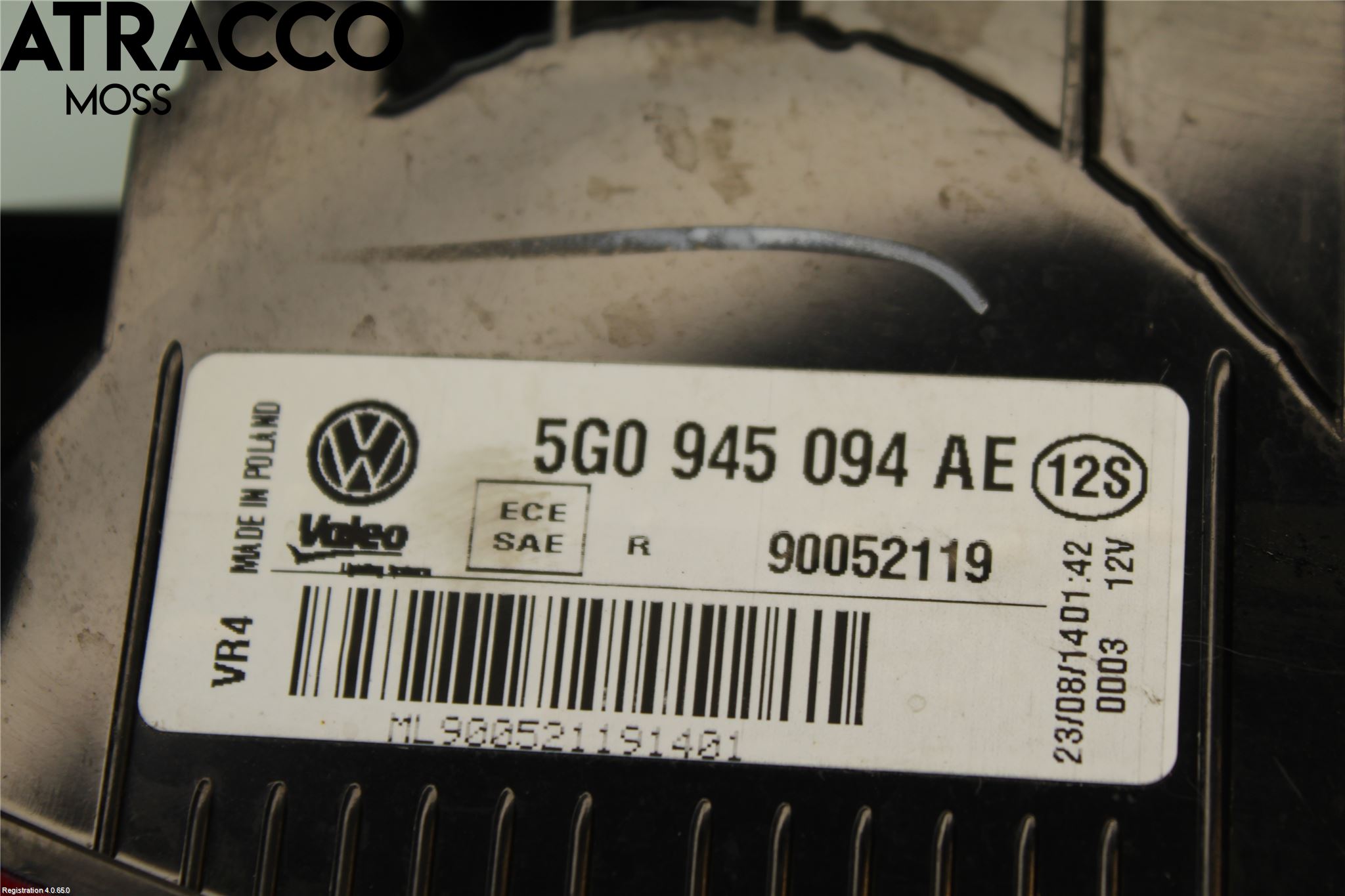Volkswagen VW GOLF / E-GOLF VII 13-20 Bakljus Lucka Hö