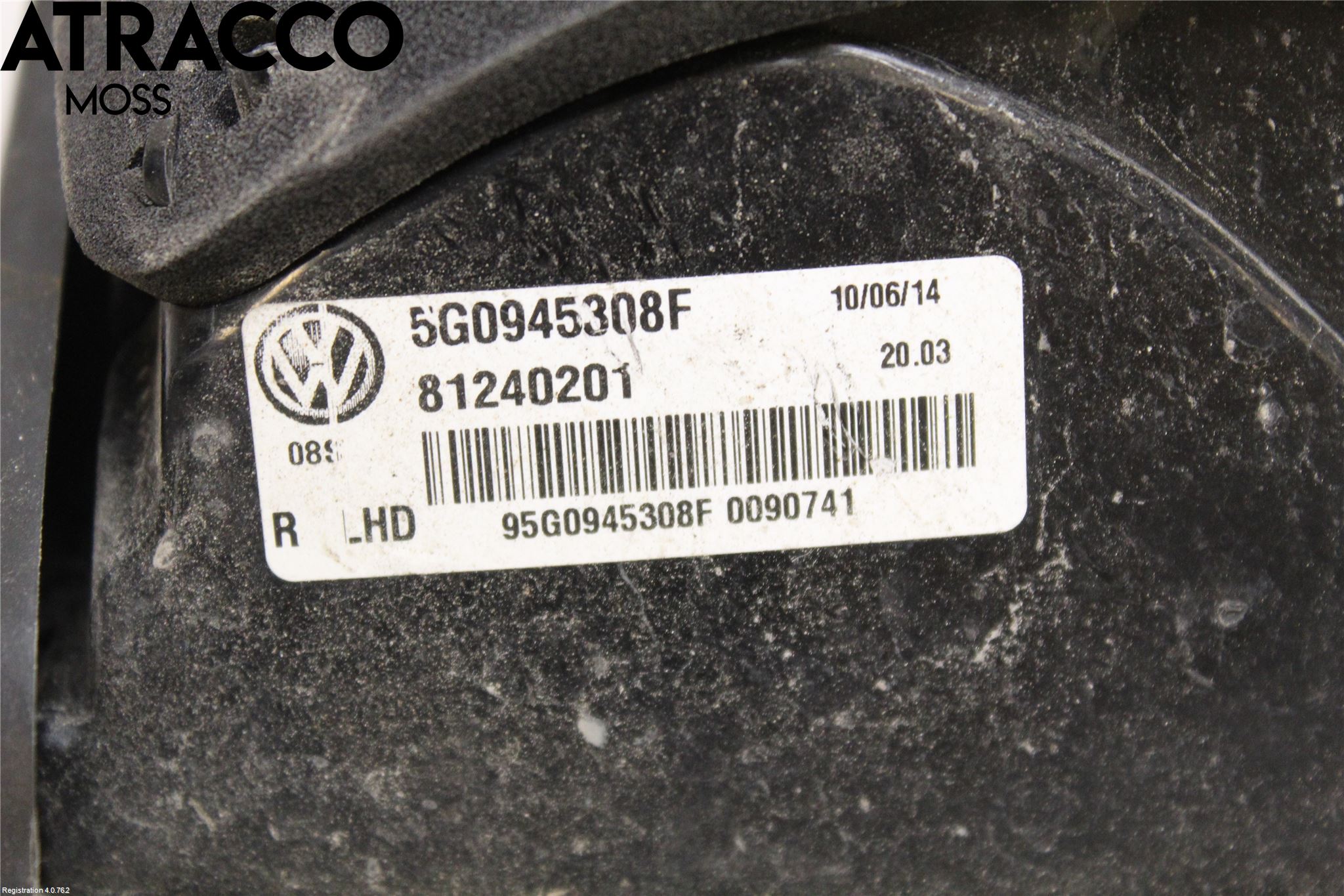 Volkswagen VW GOLF / E-GOLF VII 13-20 Bakljus Lucka Hö