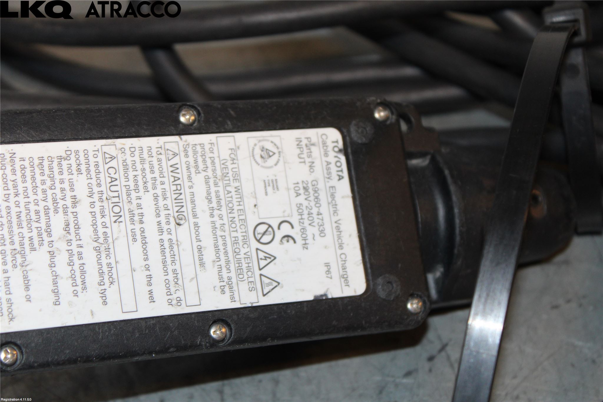 Toyota PRIUS ZVW30 09-20 Laddkabel Elbil