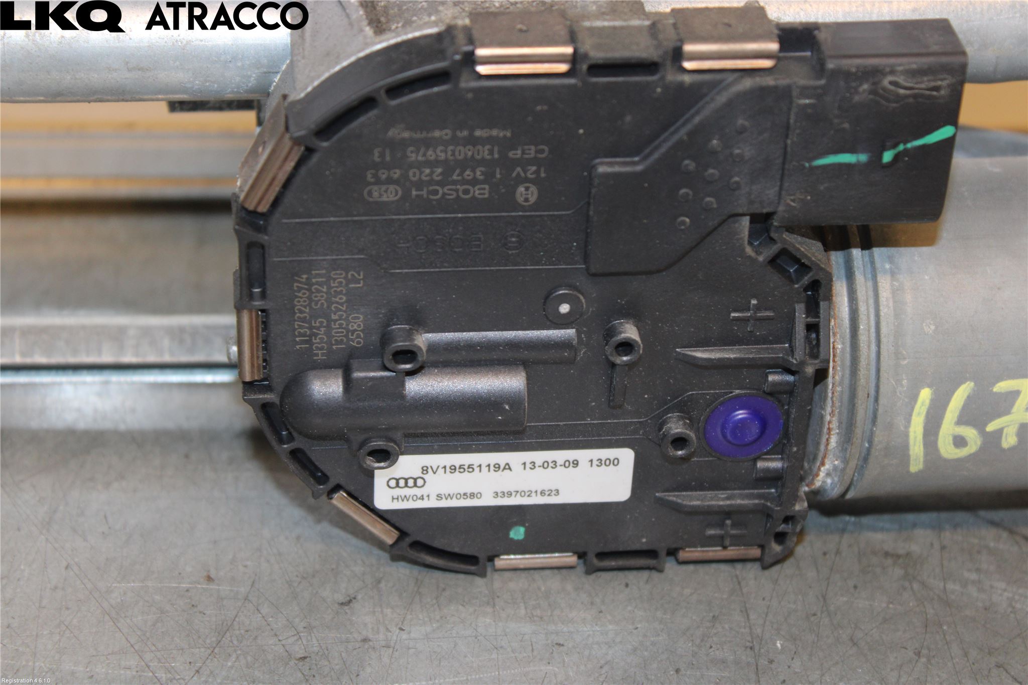 Audi A3/S3 05-13 Torkarmotor Vindruta