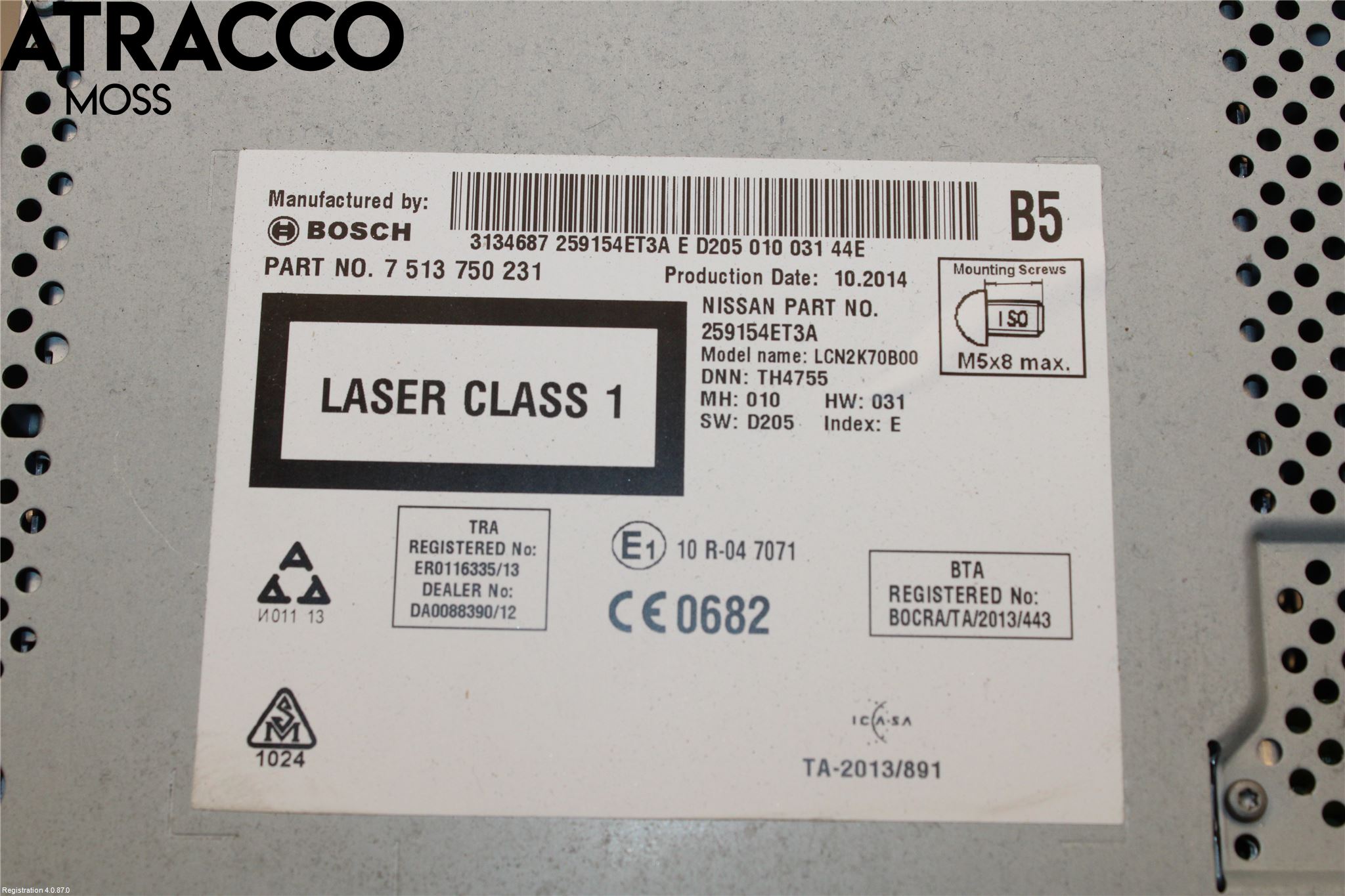 Nissan QASHQAI 14-17 Cd Radio - Multimediapanel