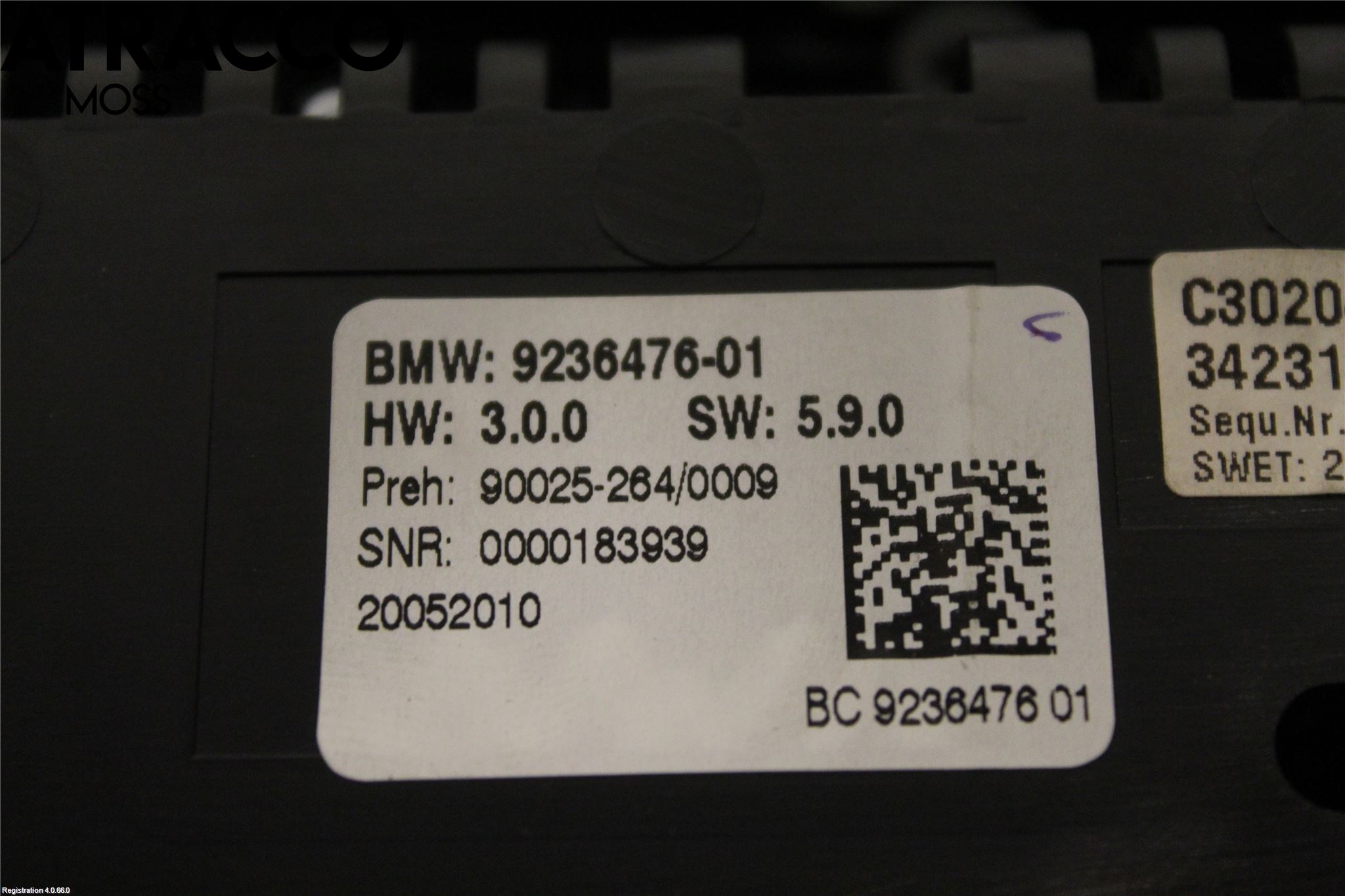 BMW 5 F10/F11/F18 09-17 Ac Styrenhet Ac Manöveren