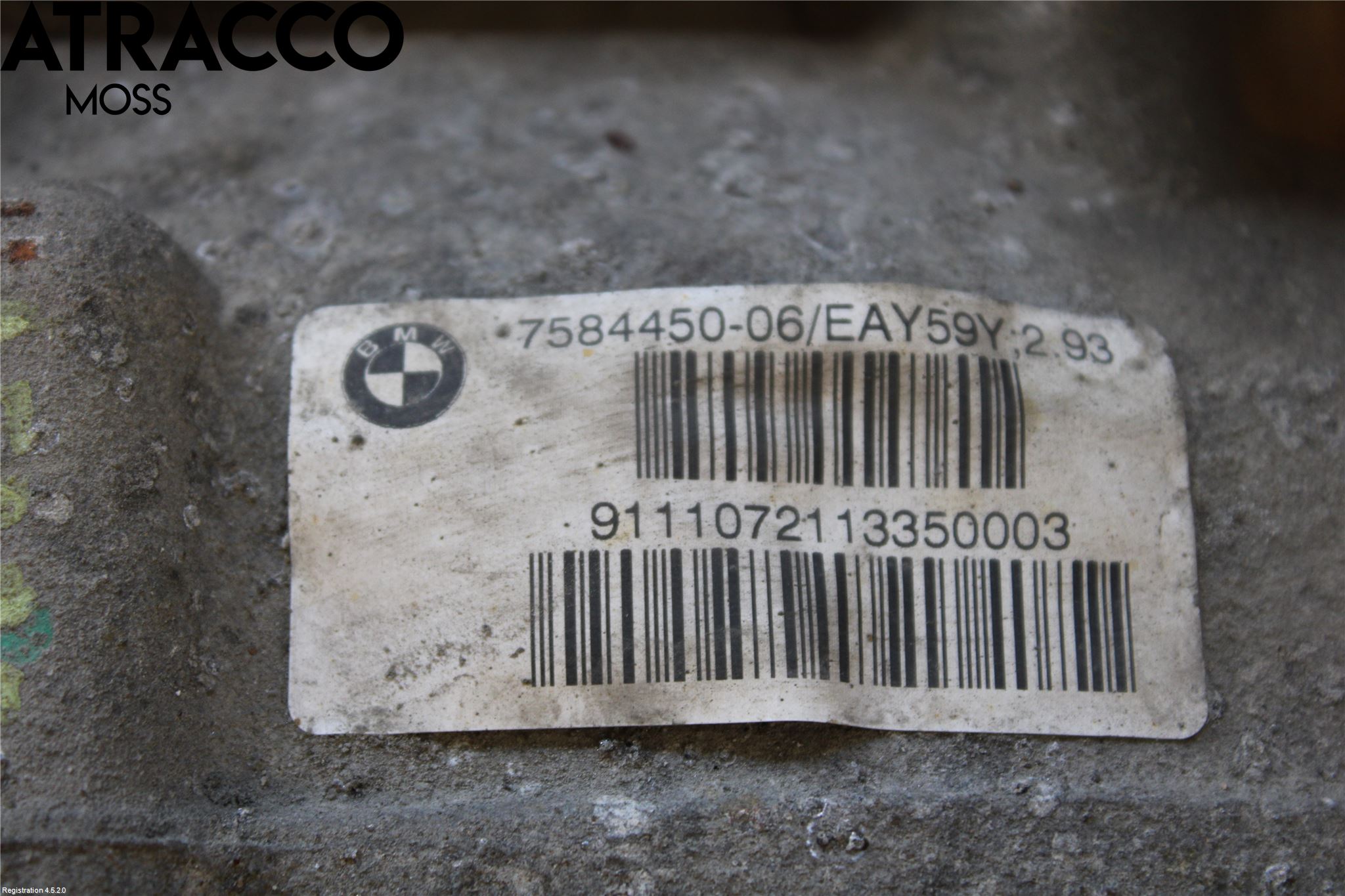 BMW 5 F10/F11/F18 09-17 Bakväxel-Diff