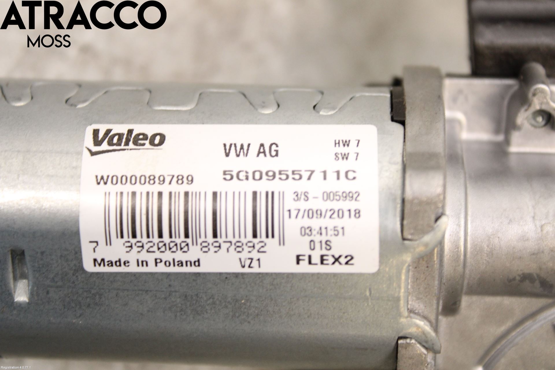 Volkswagen VW GOLF / E-GOLF VII 13-20 Torkarmotor Baklucka