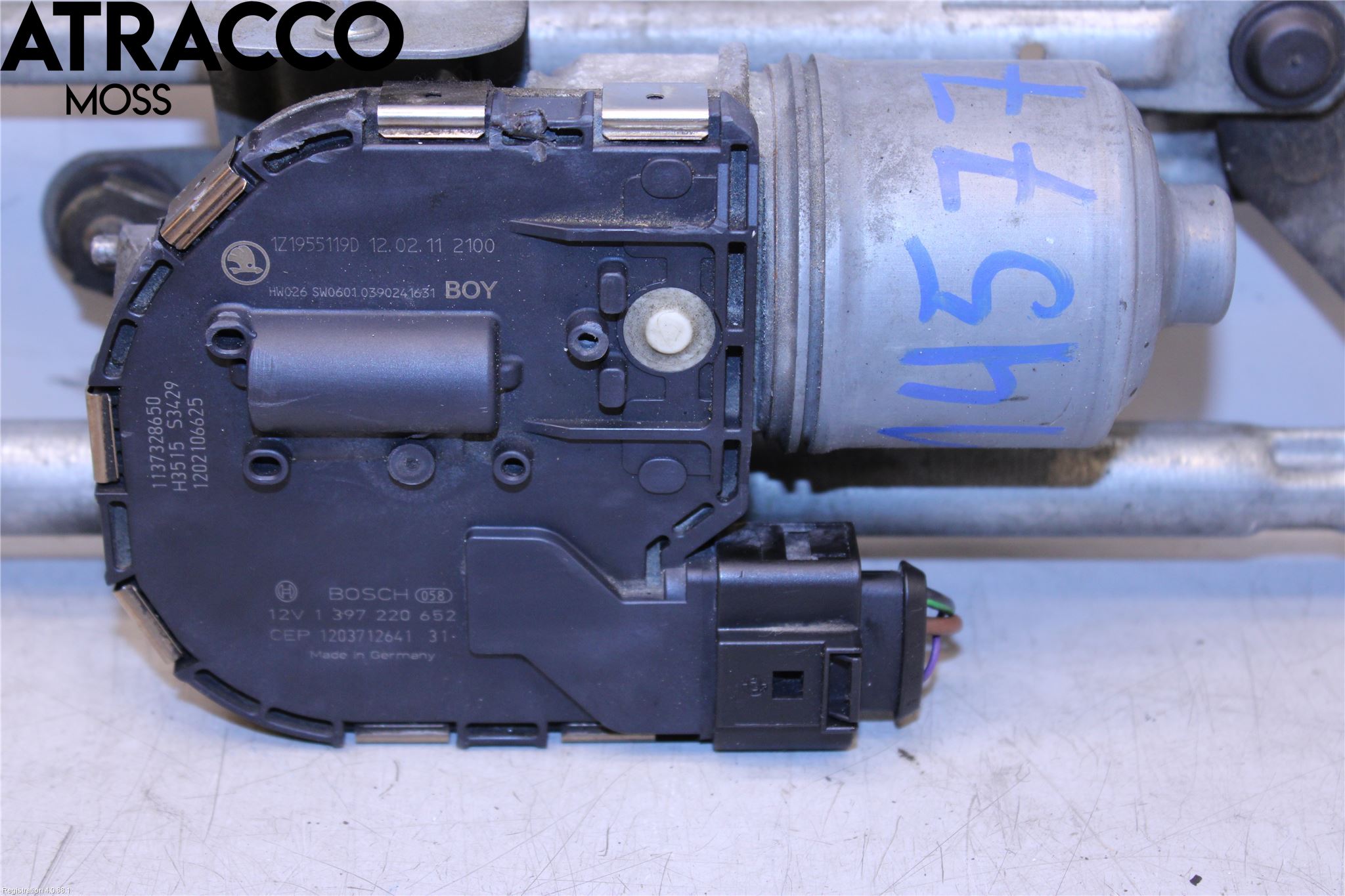 Skoda OCTAVIA (1Z) 05-13 Torkarmotor Vindruta