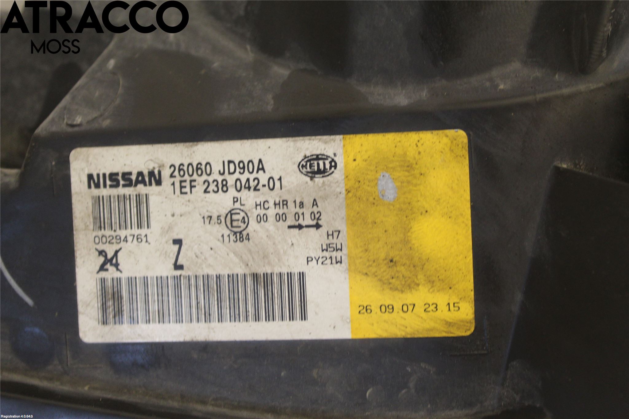 Nissan QASHQAI   07-10 Strålkastare Vänster