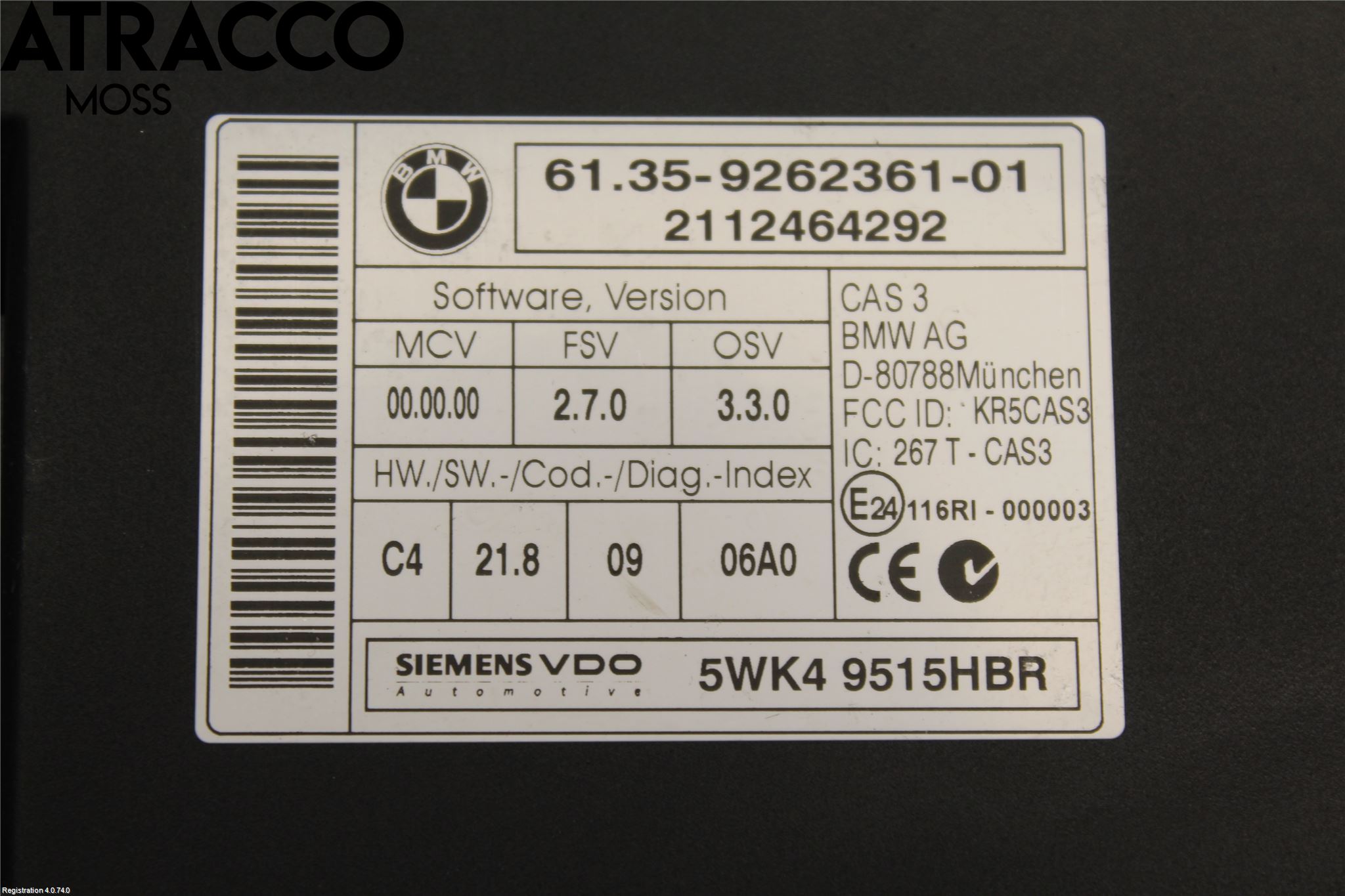 BMW 3 E90/91 SED/TOU 05-12 Styrenhet Övrigt