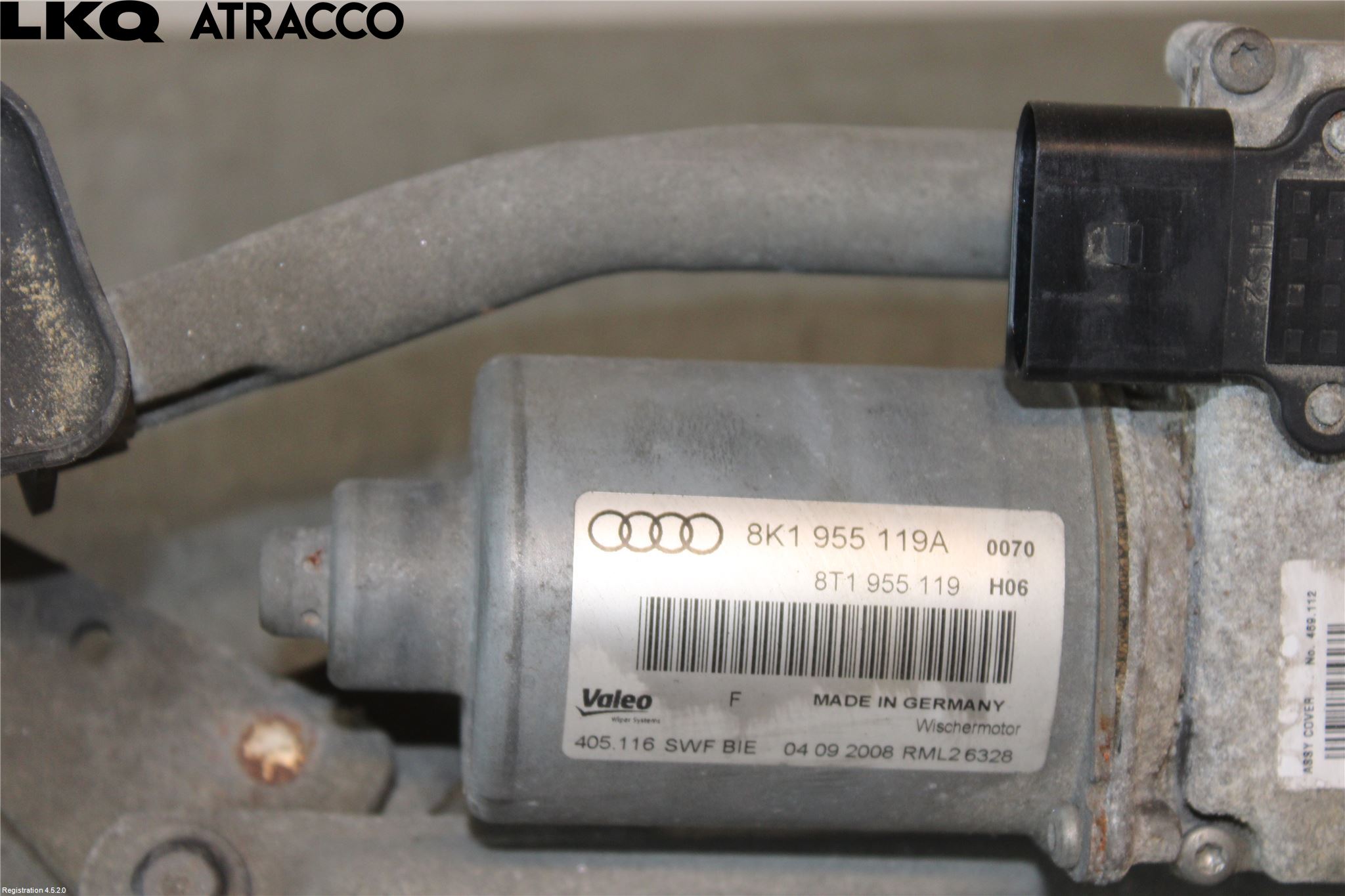 Audi A4/S4 08-11 Torkarmotor Vindruta