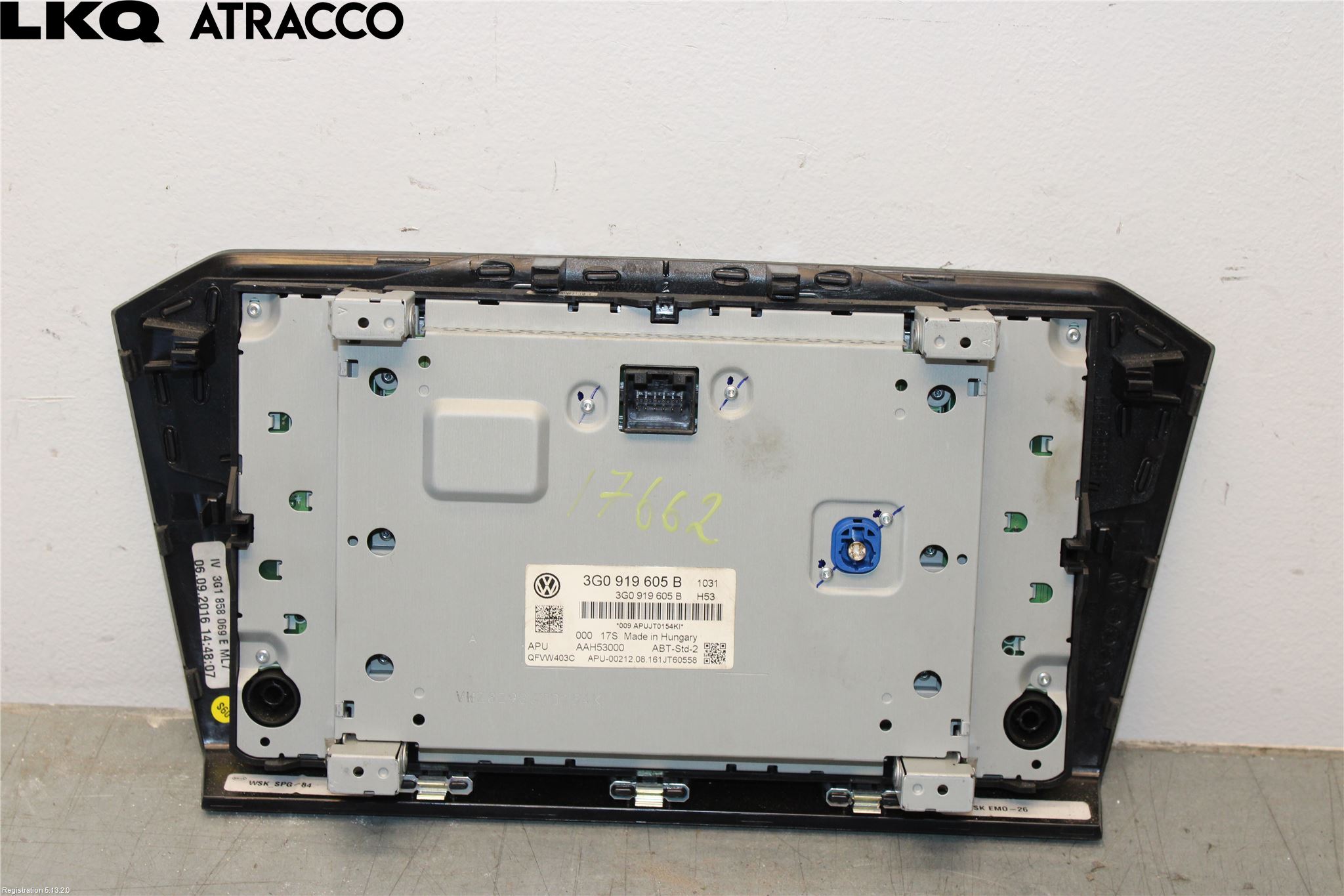Volkswagen VW PASSAT 15-19 Multifunktionsdisplay