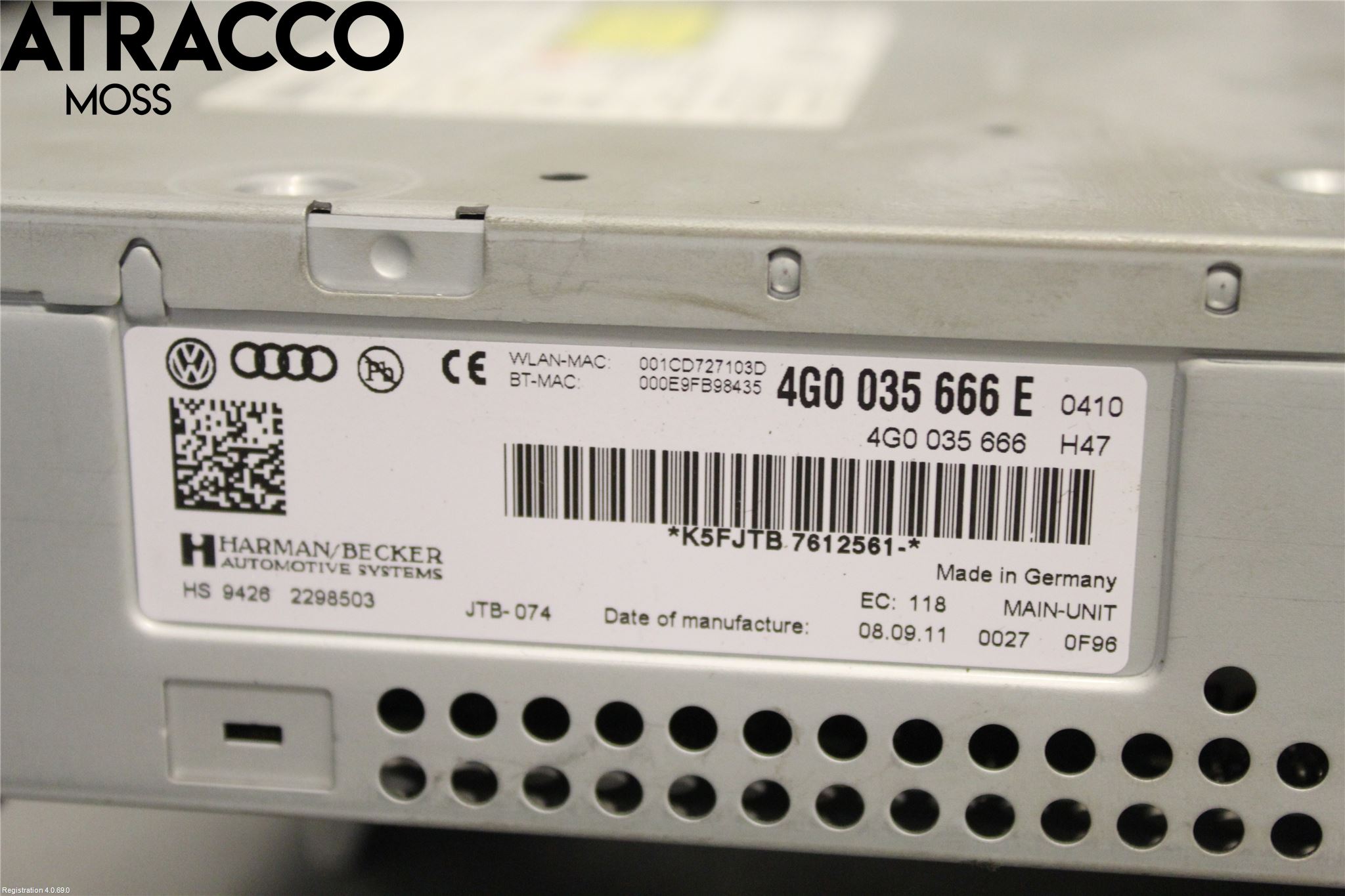 Audi A6/S6 4G 11-18 Cd Radio - Multimediapanel