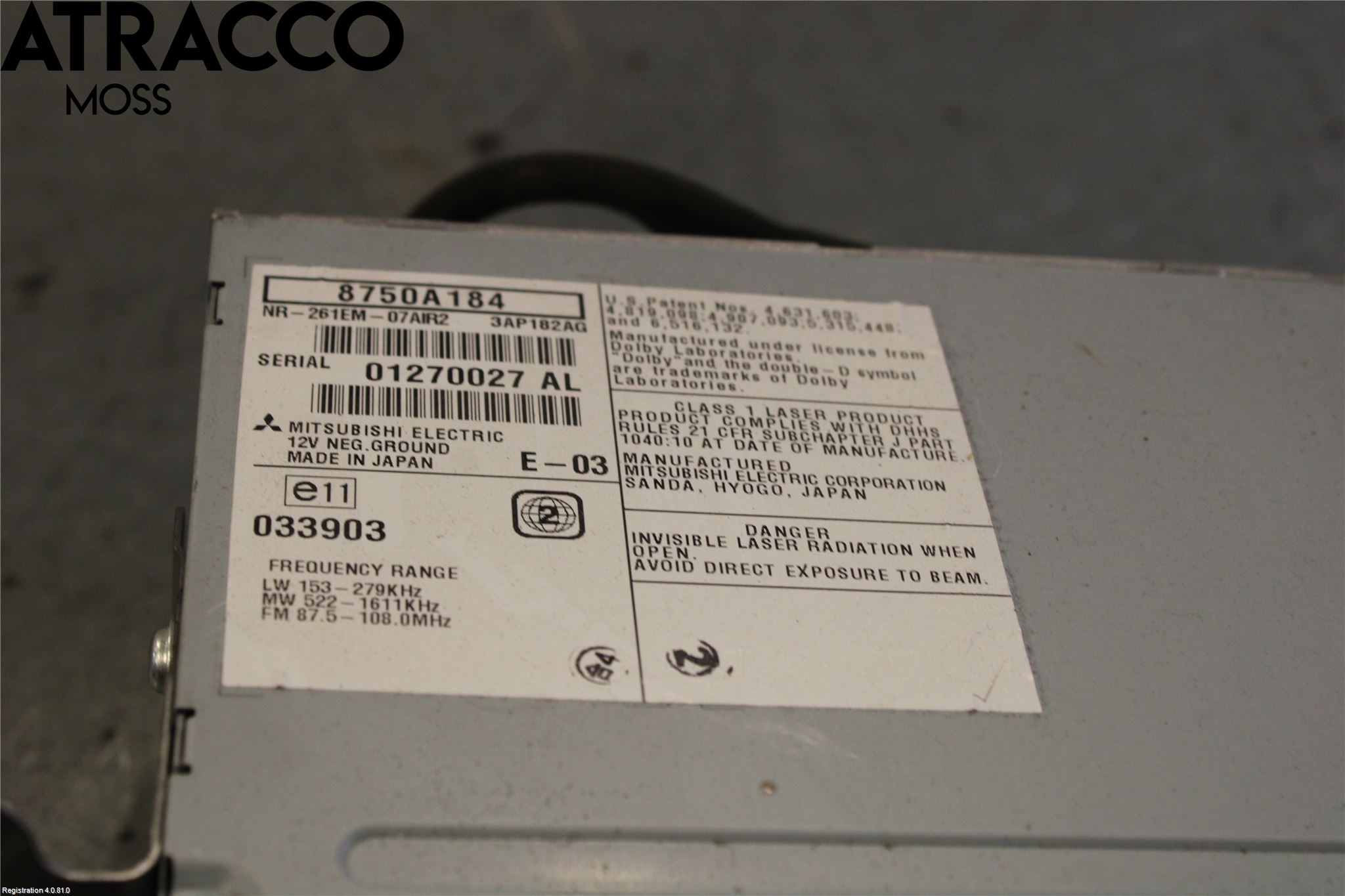 Mitsubishi OUTLANDER 07-12 Radio