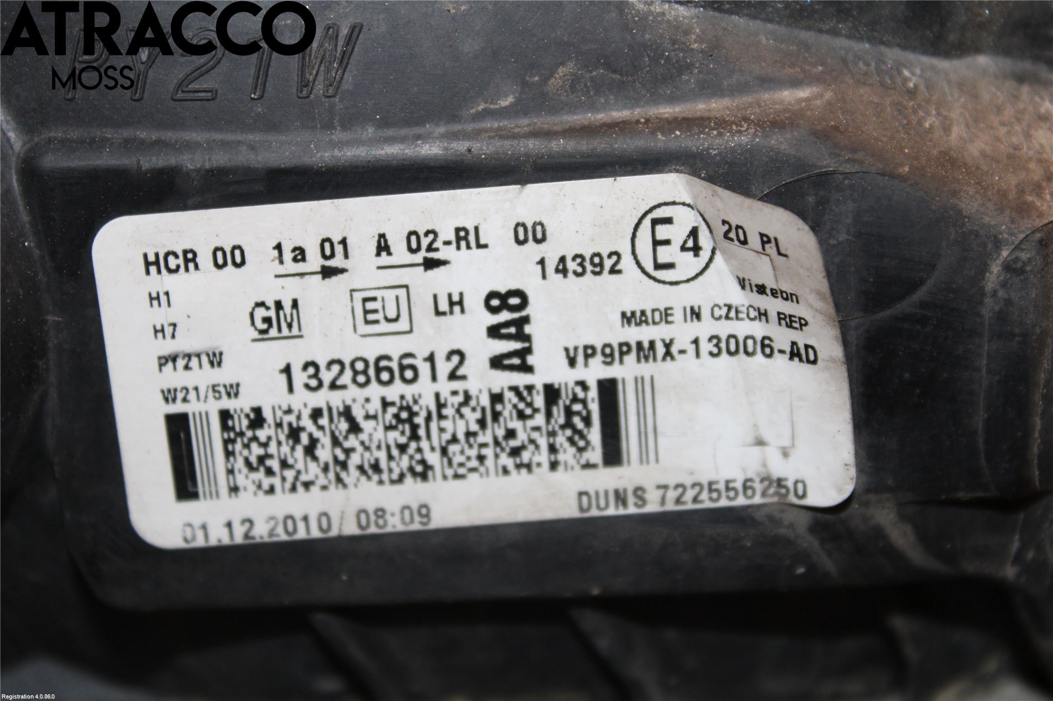Opel MERIVA B 10-17 Strålkastare Vänster