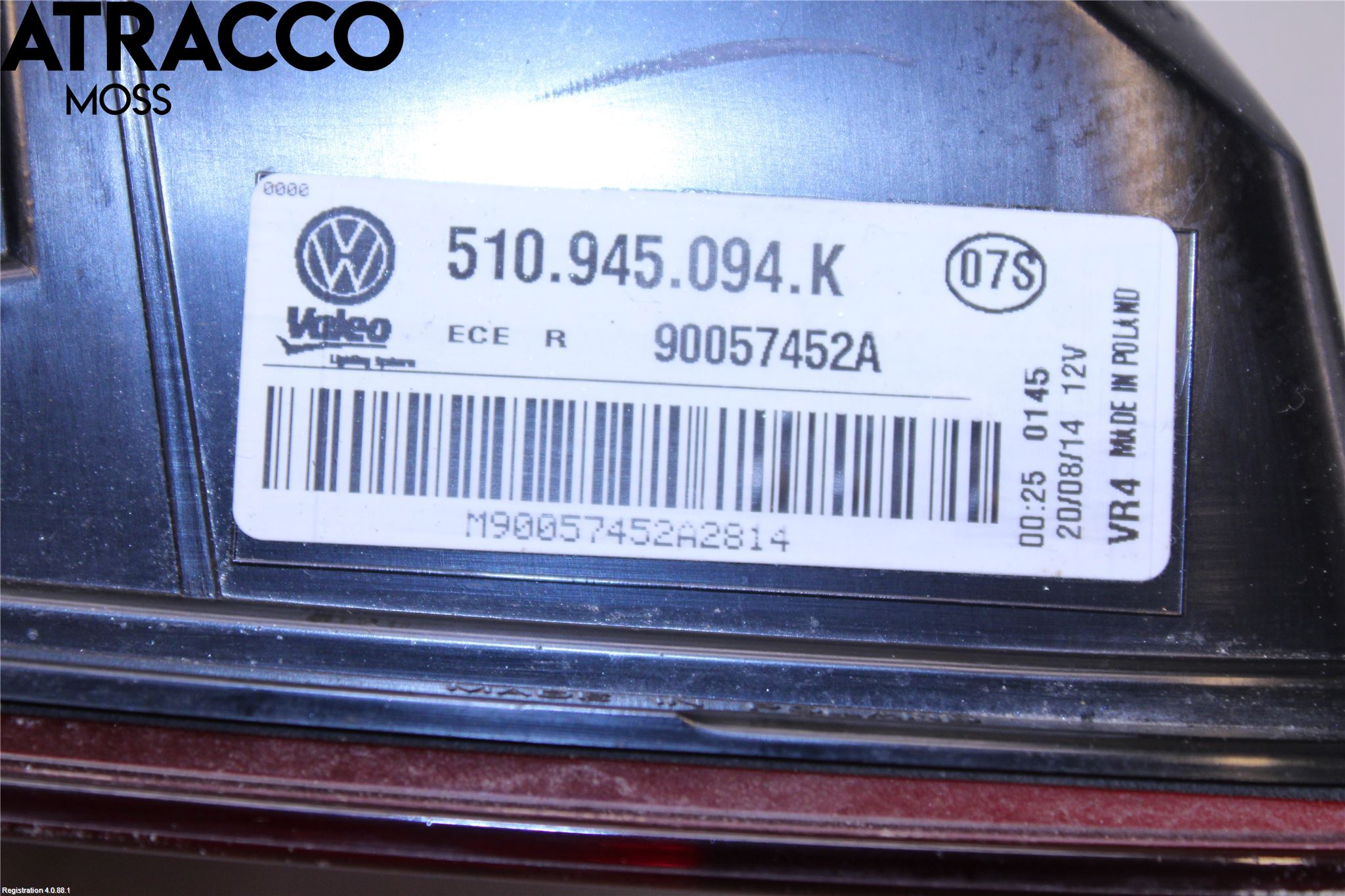 Volkswagen VW GOLF SPORTSVAN 15-20 Bakljus Lucka Hö
