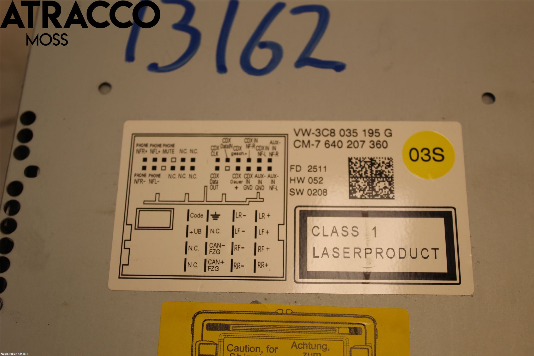 Volkswagen VW GOLF PLUS/CROSS GOLF 04-14 Cd Radio - Multimediapanel