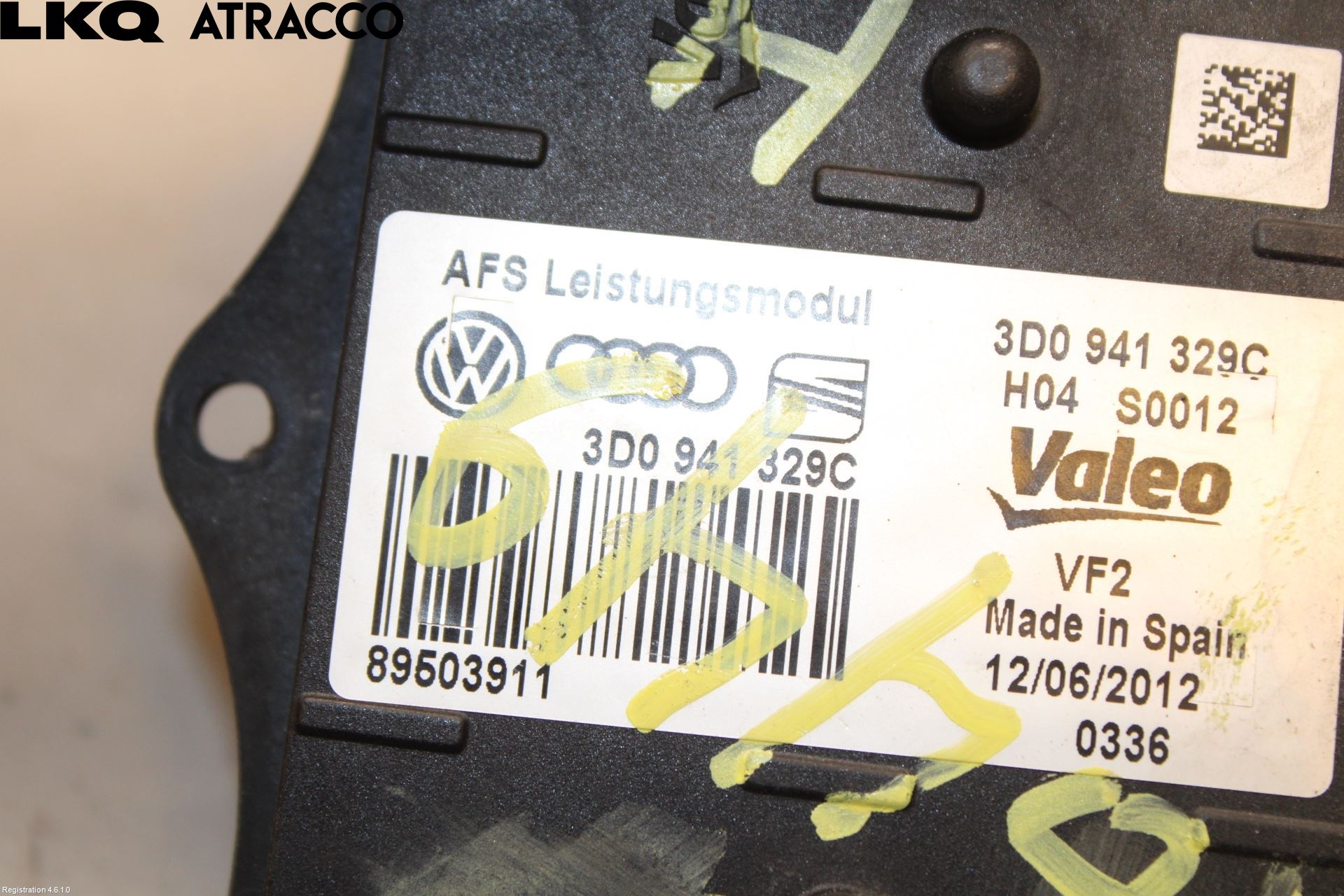 Volkswagen VW PASSAT 11-14 Styrenhet Strålkastare