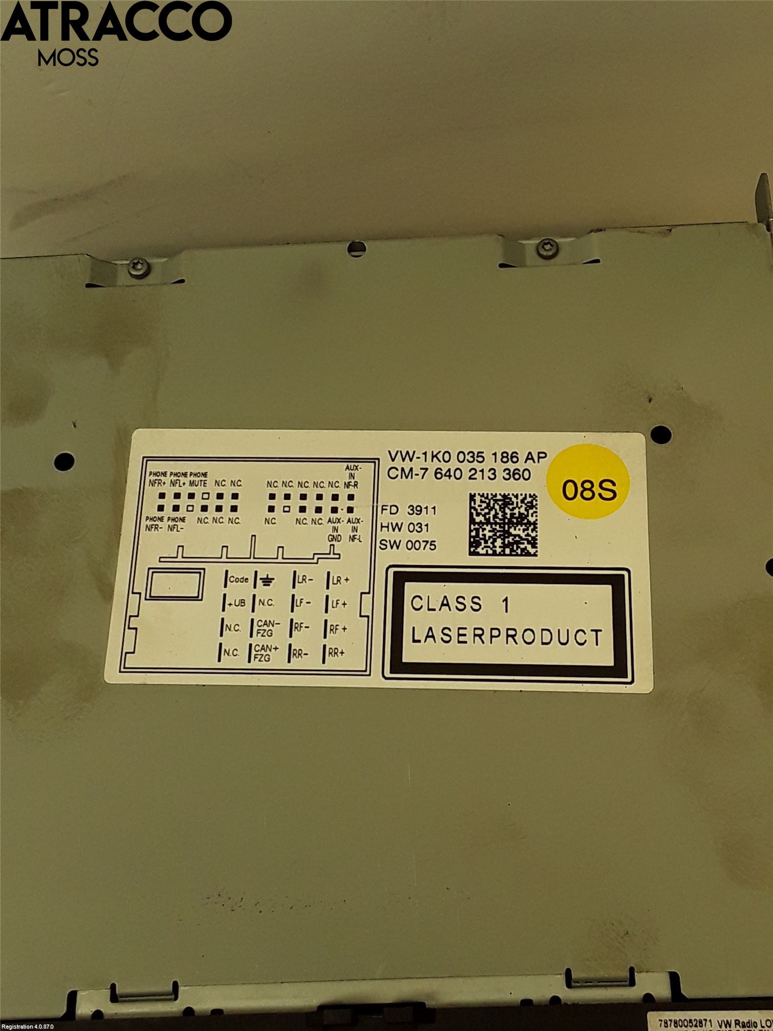 Volkswagen VW GOLF VI 09-13 Radio