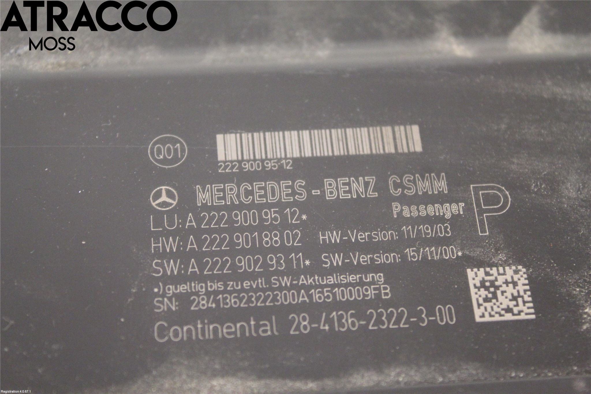 Mercedes-Benz MB S-KLASS (W222) 13-20 Styrenhet Övrigt