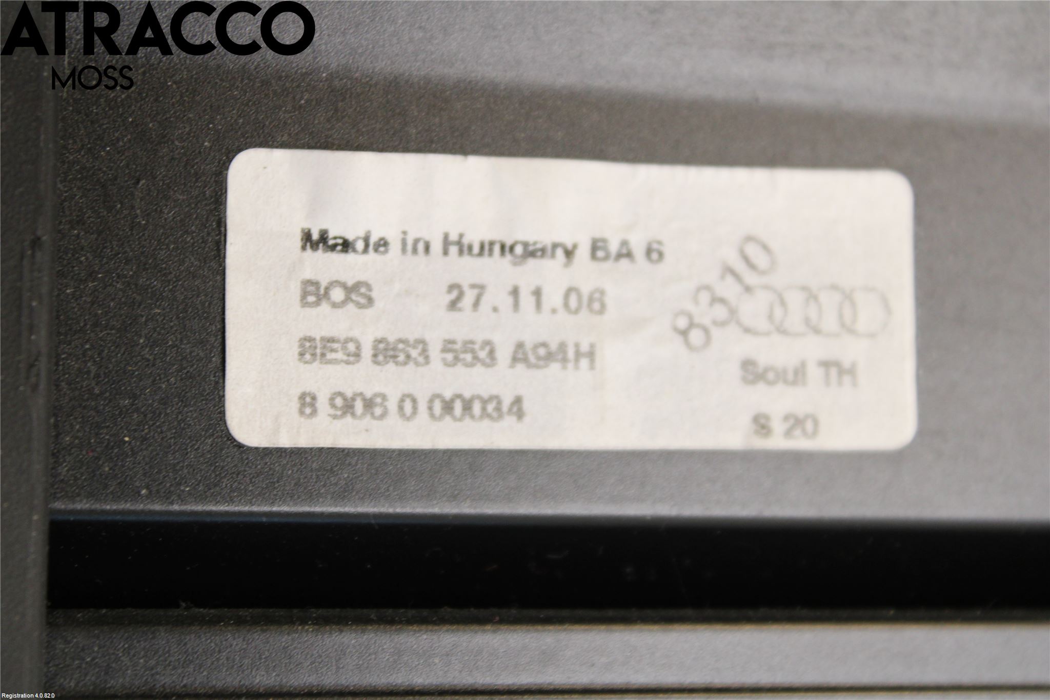 Audi A4/S4 05-07 Insynskydd