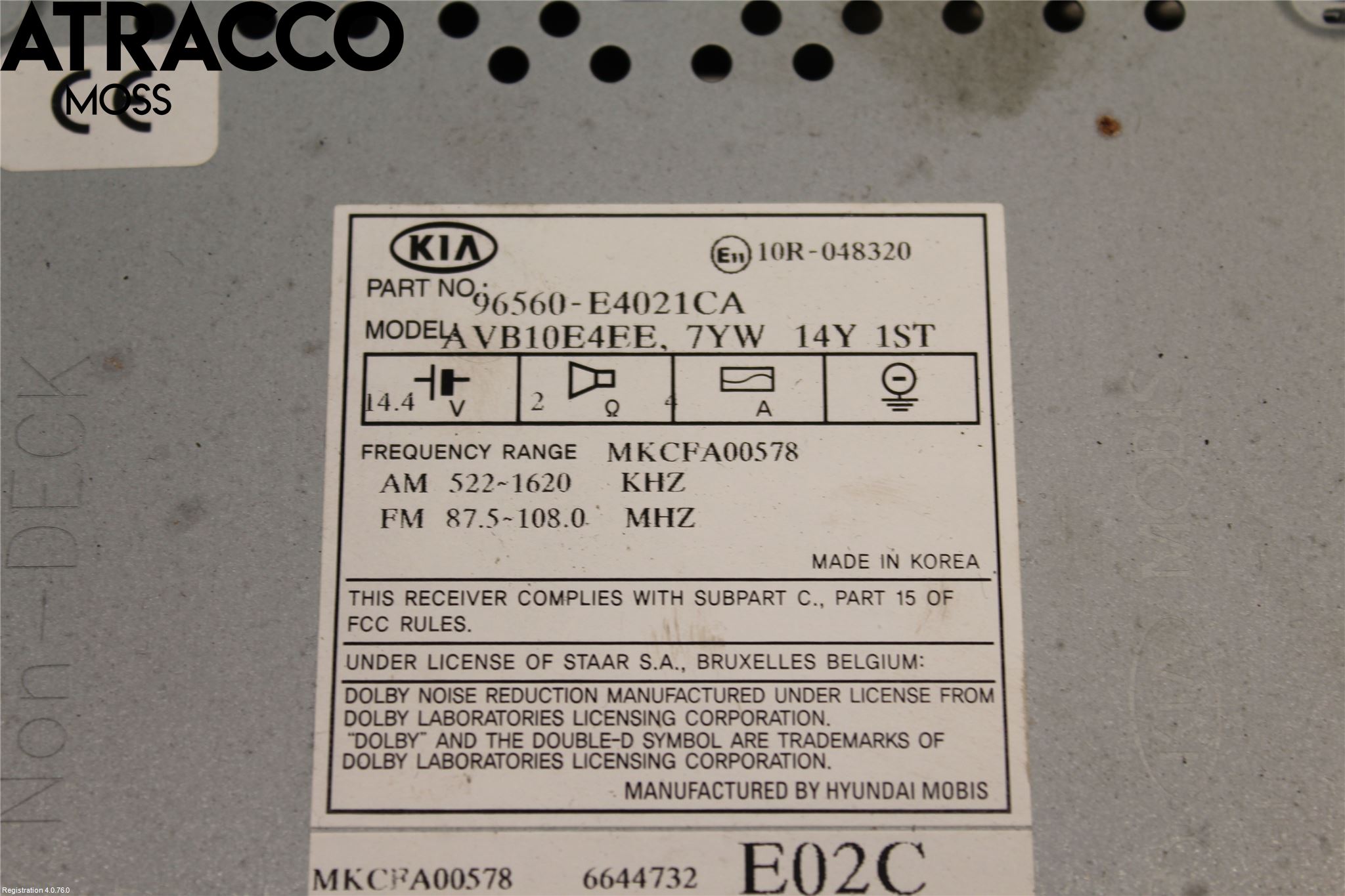 Kia SOUL 09- Cd Radio - Multimediapanel