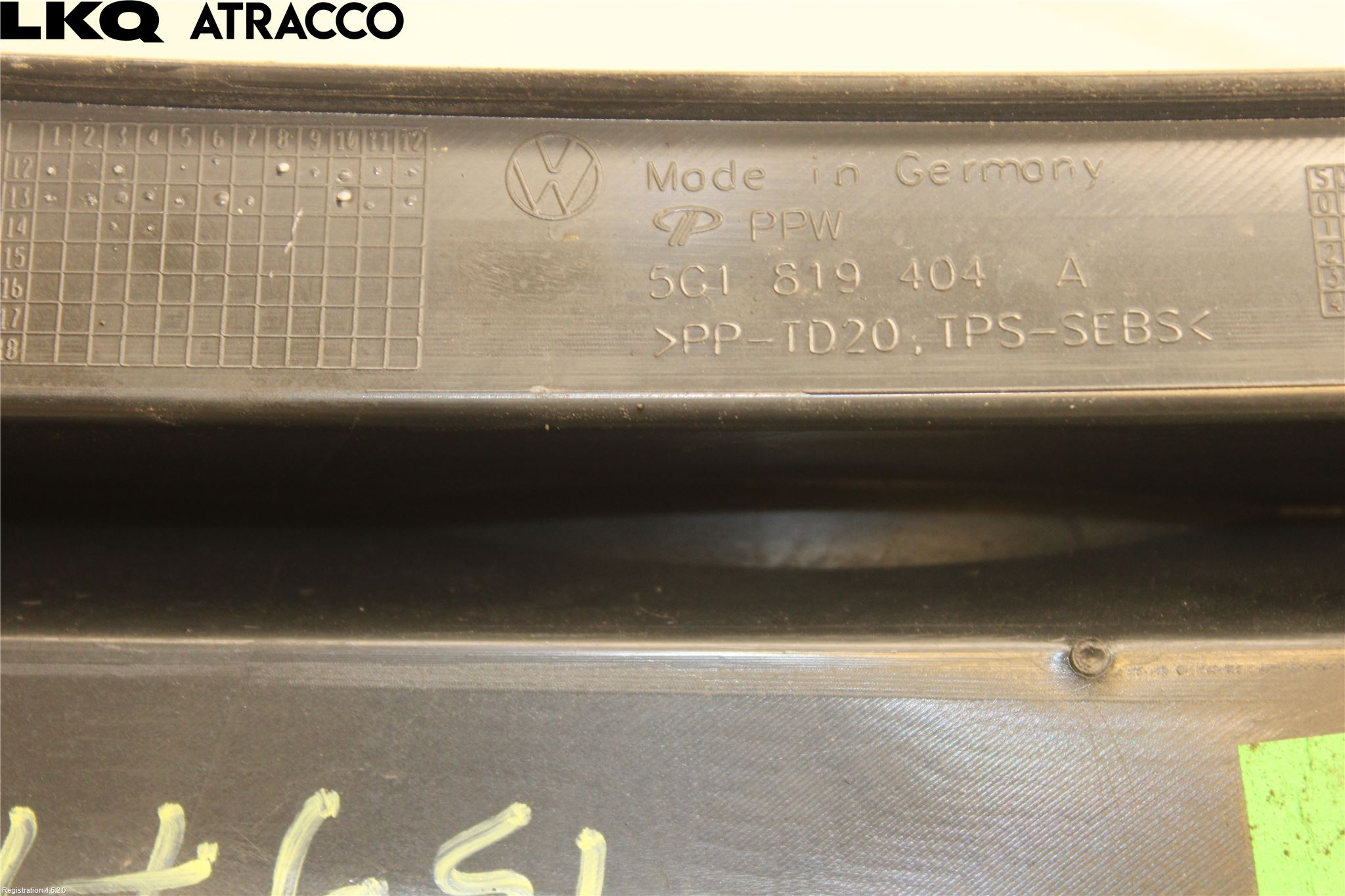 Volkswagen VW GOLF / E-GOLF VII 13-20 Torpedplåt-Torpedplast