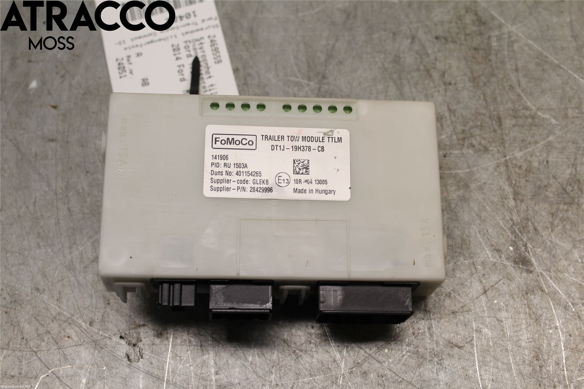 Ford TRANSIT/TOURNEO CONNECT 13-22 Styrenhet Dragkrok