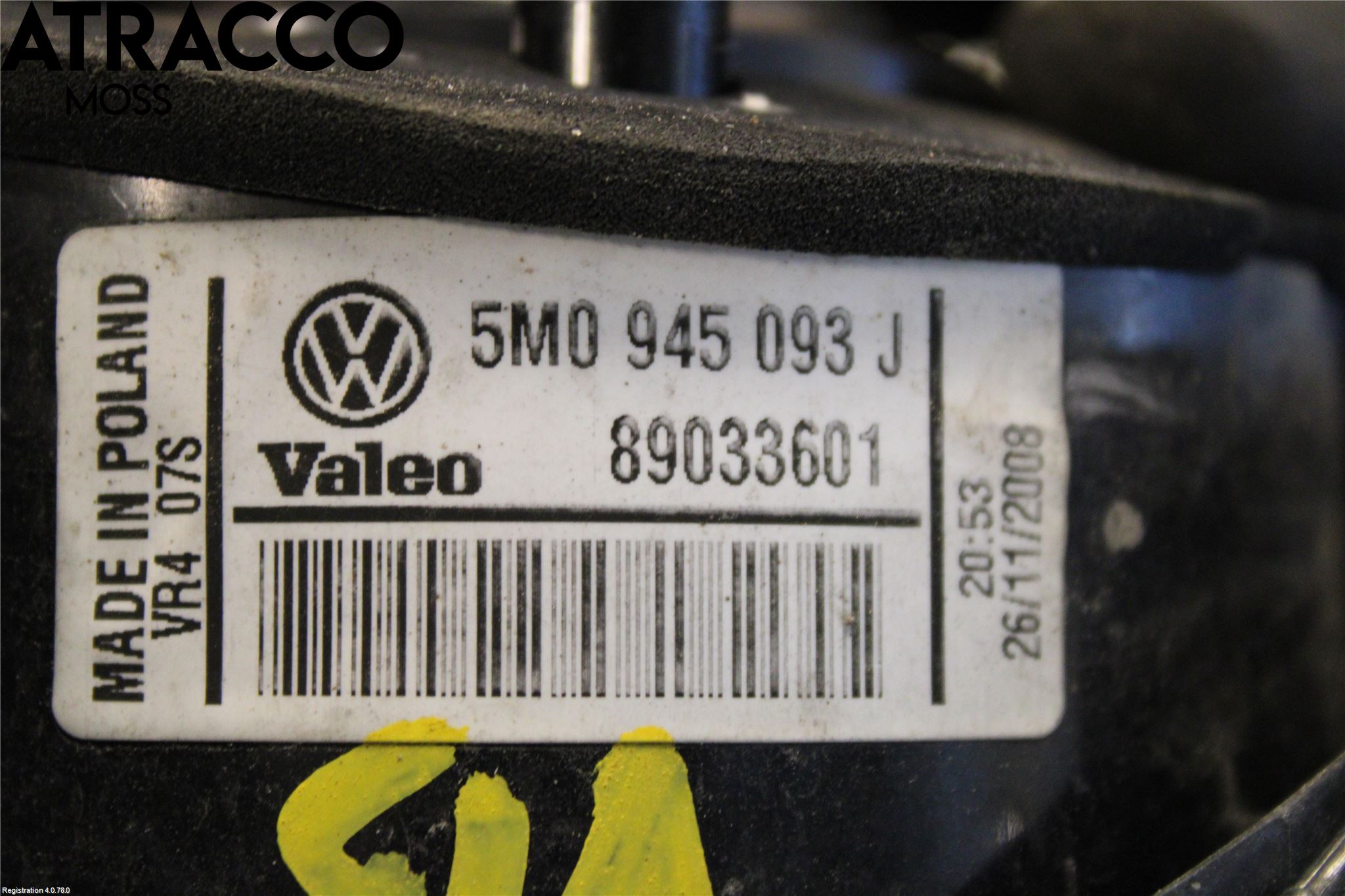 Volkswagen VW GOLF PLUS/CROSS GOLF 04-14 Bakljus Lucka Vä