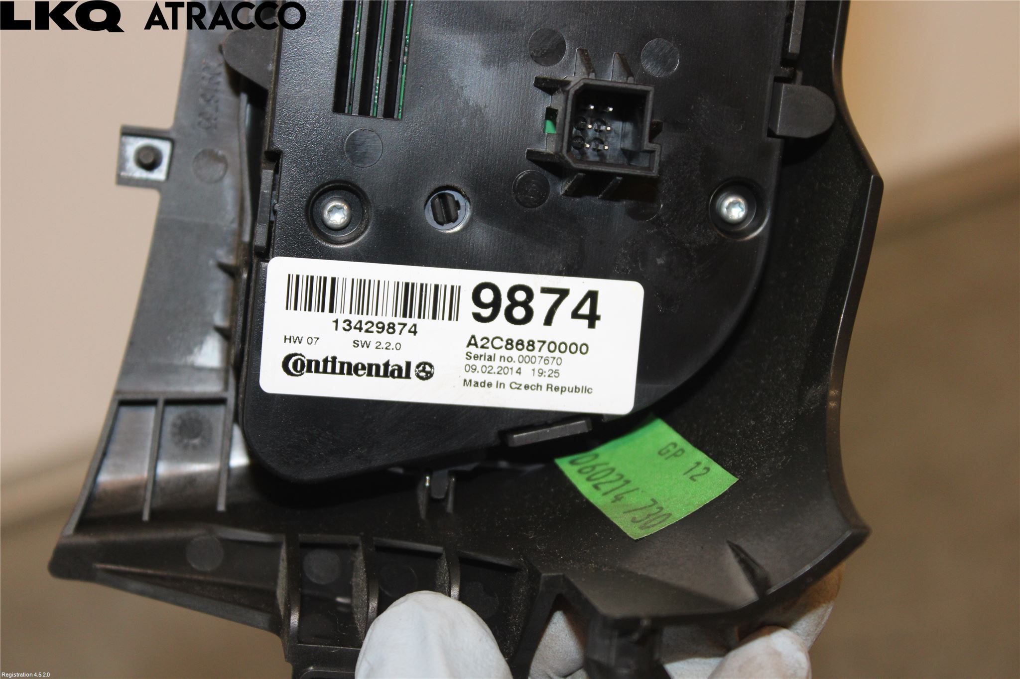 Opel ZAFIRA C 12-19 Ac Styrenhet Ac Manöveren