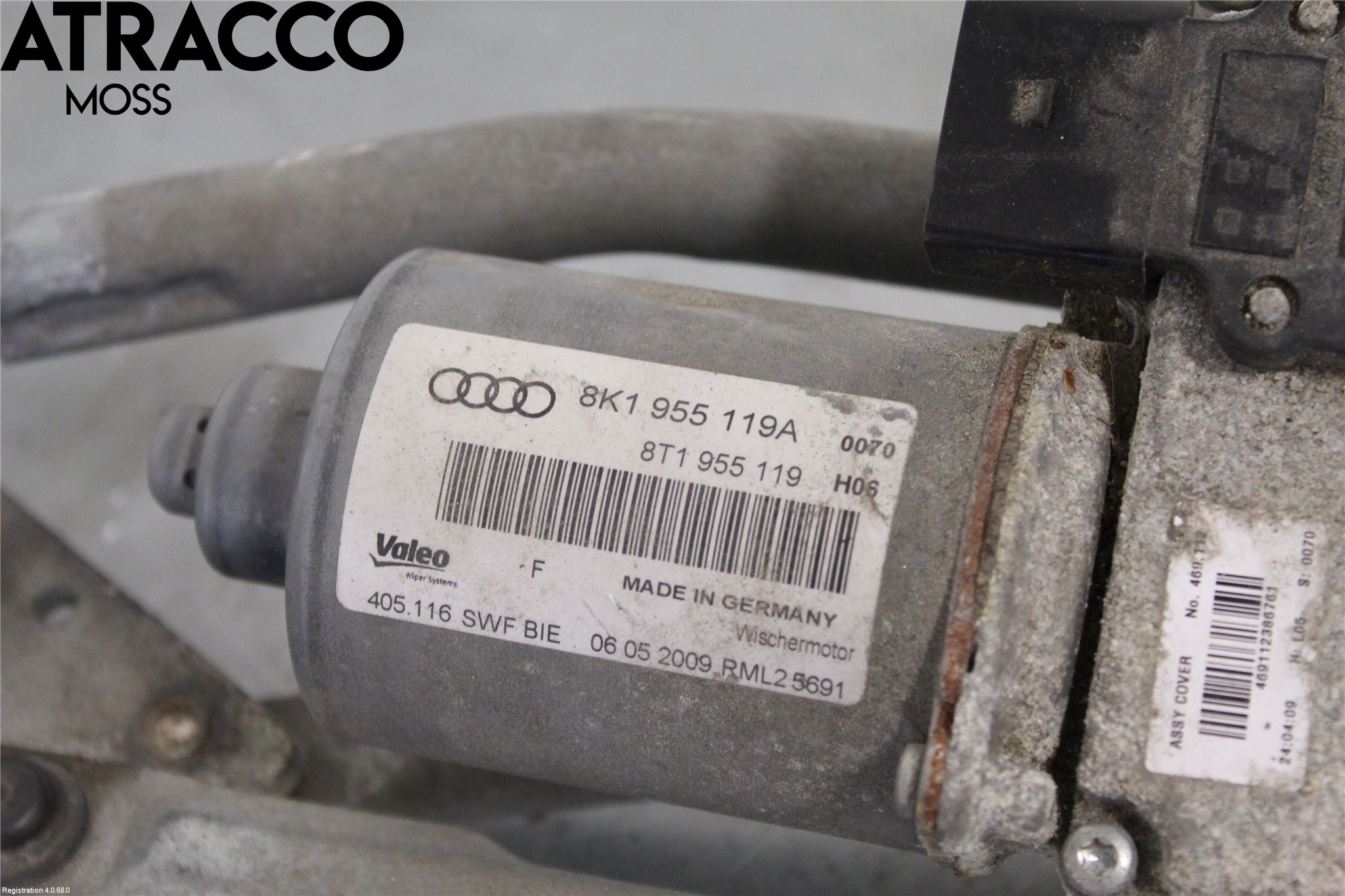 Audi A4/S4 08-11 Torkarmotor Vindruta