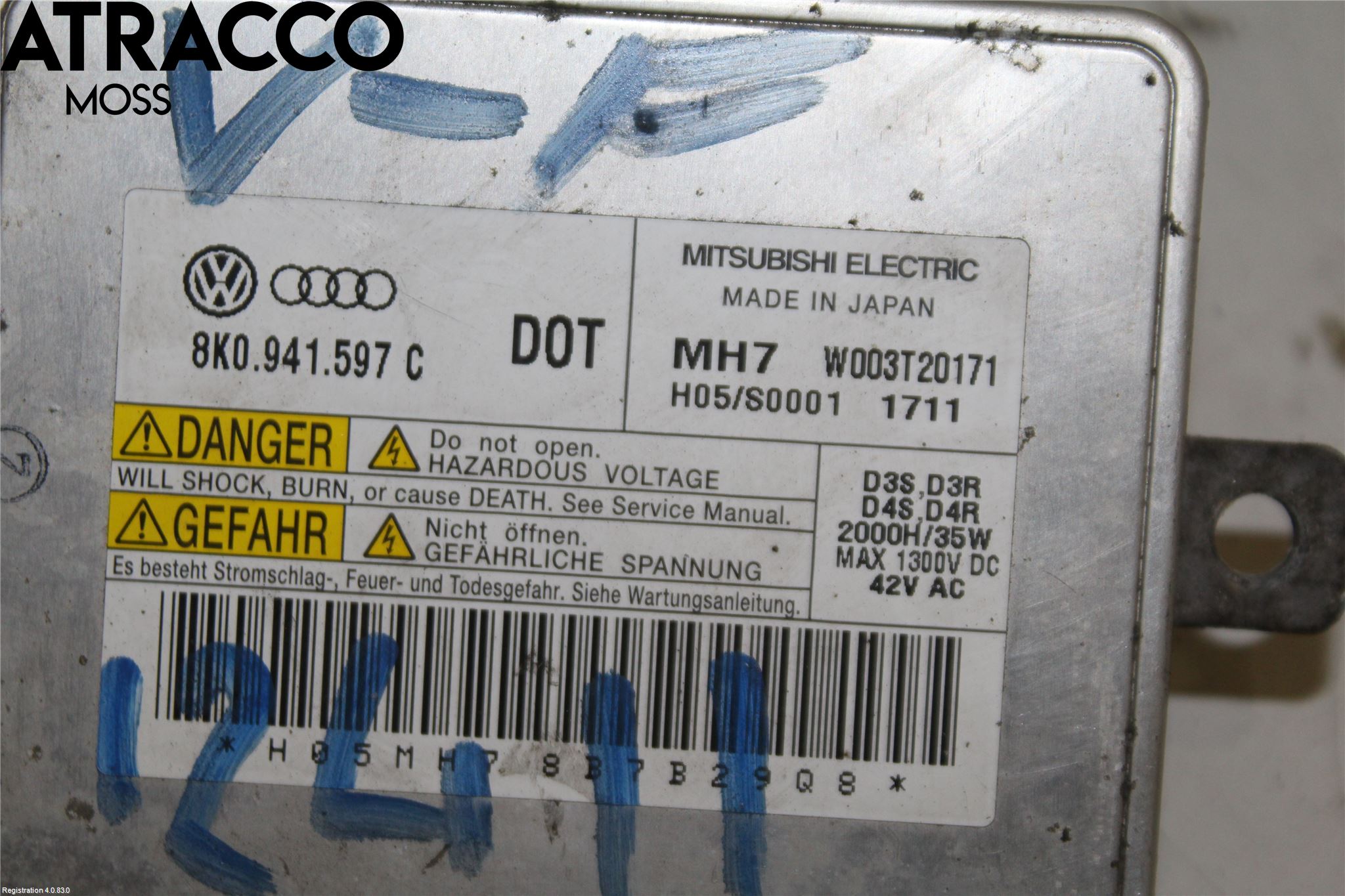 Audi A4/S4 08-11 Styrenhet Strålkastare