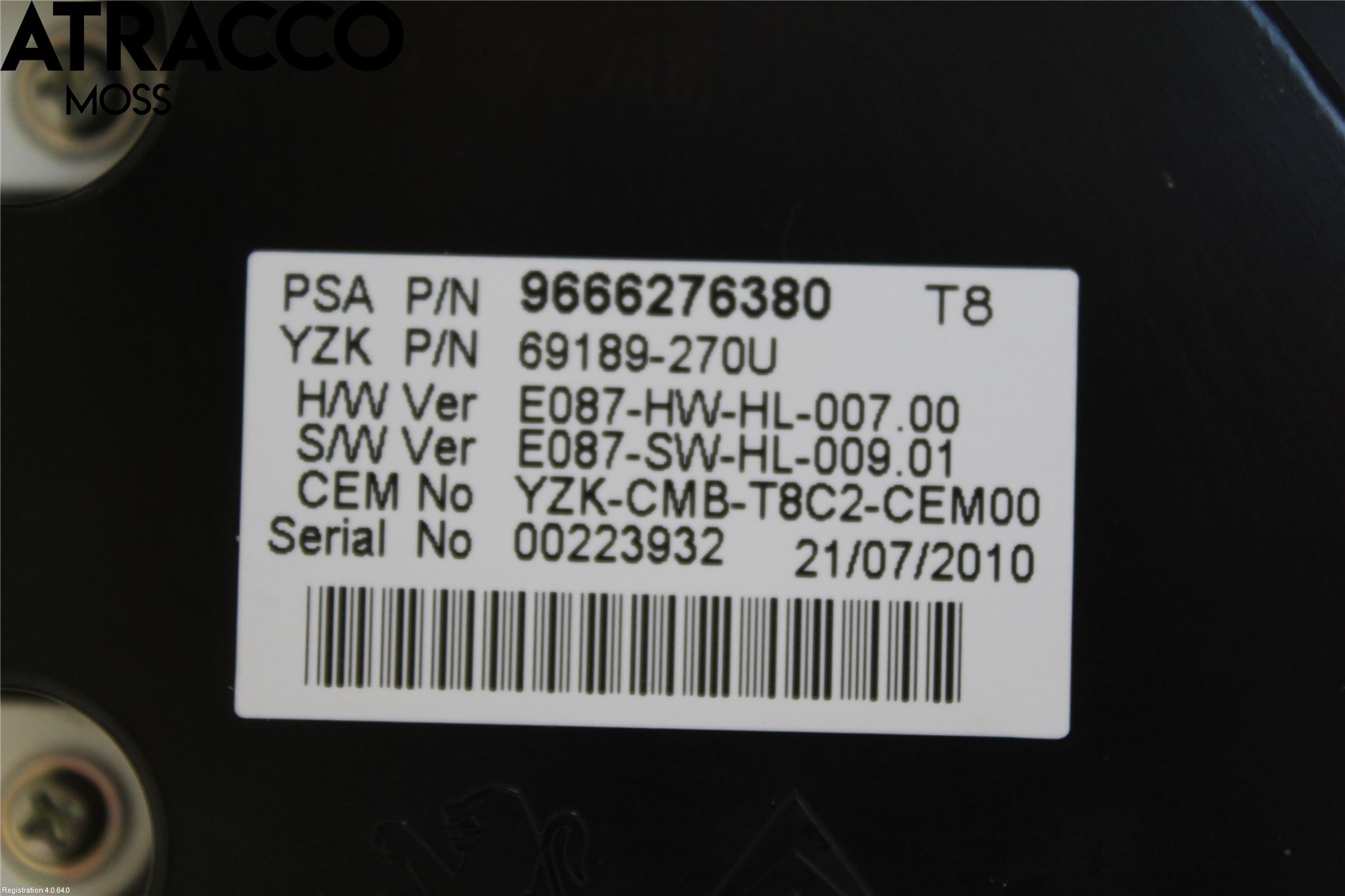 Peugeot 5008 10-16 Instrument Komb