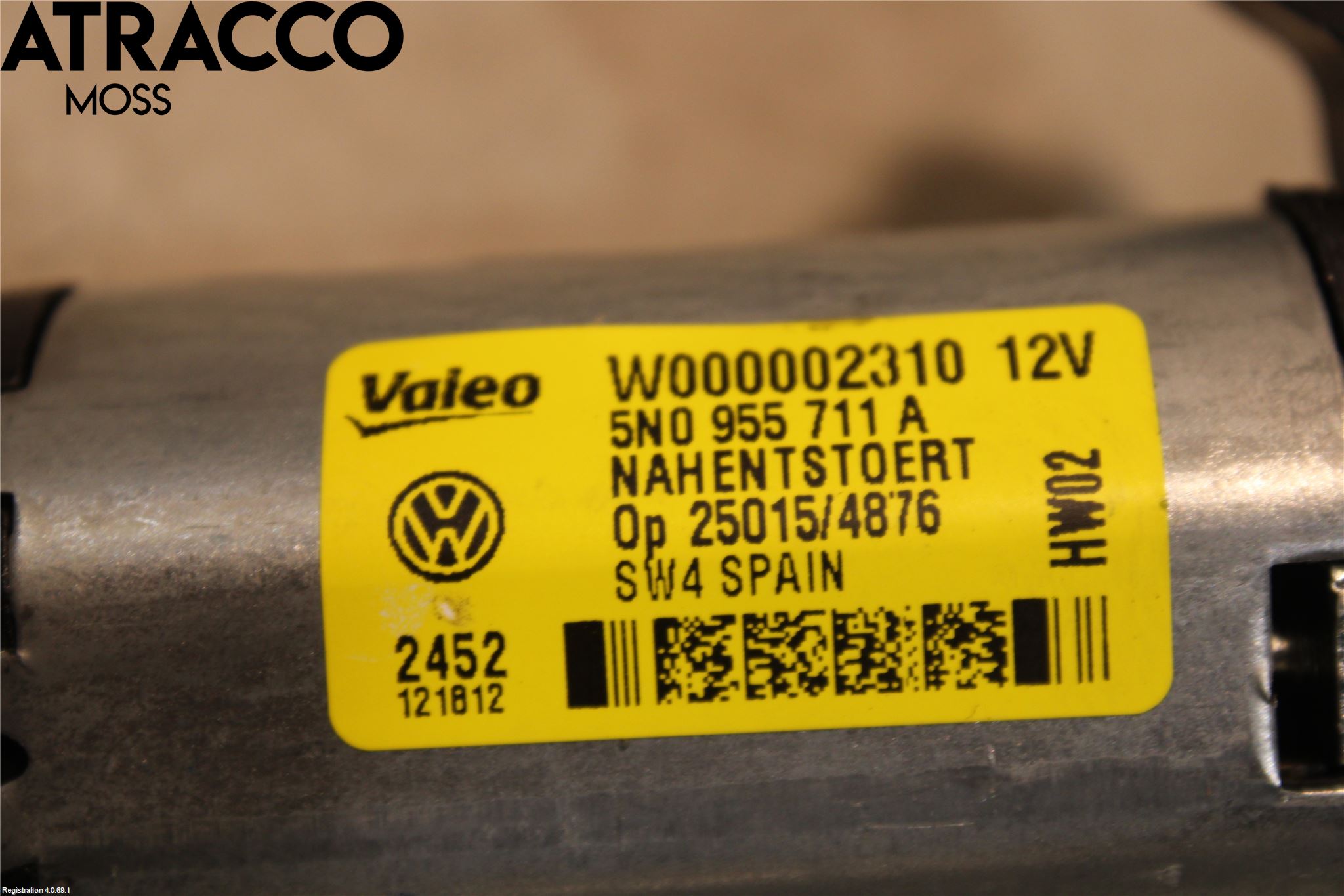 Volkswagen VW TIGUAN 07-16 Torkarmotor Baklucka