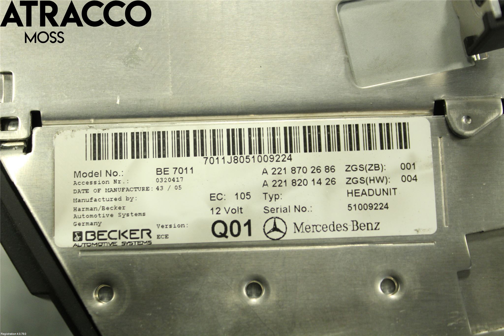 Mercedes-Benz MB S-KLASS (W221) 05-13 Cd Radio - Multimediapanel