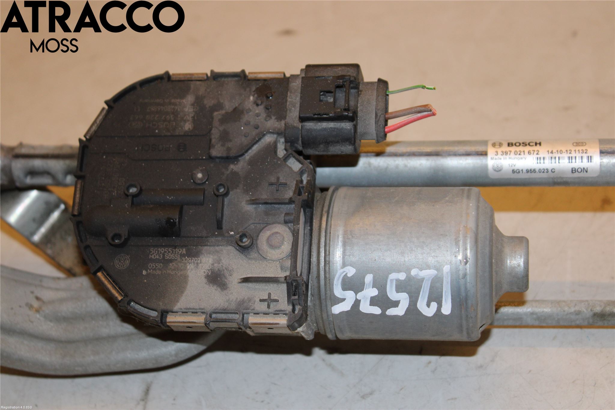 Volkswagen VW GOLF / E-GOLF VII 13-20 Torkarmotor Vindruta
