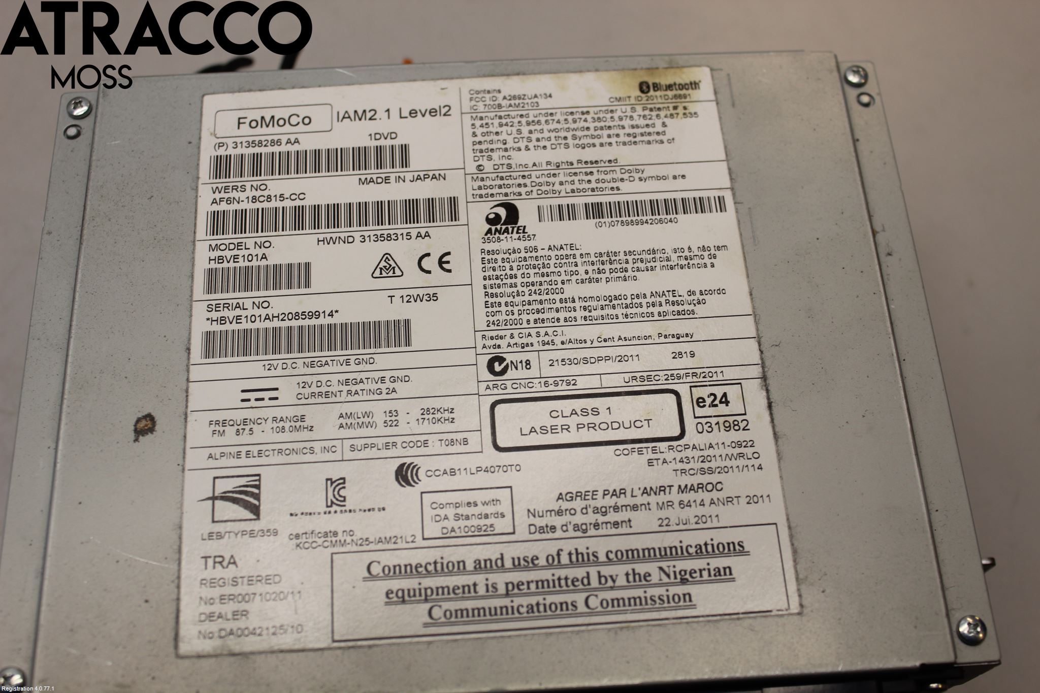 Volvo V60 11-13 Radio